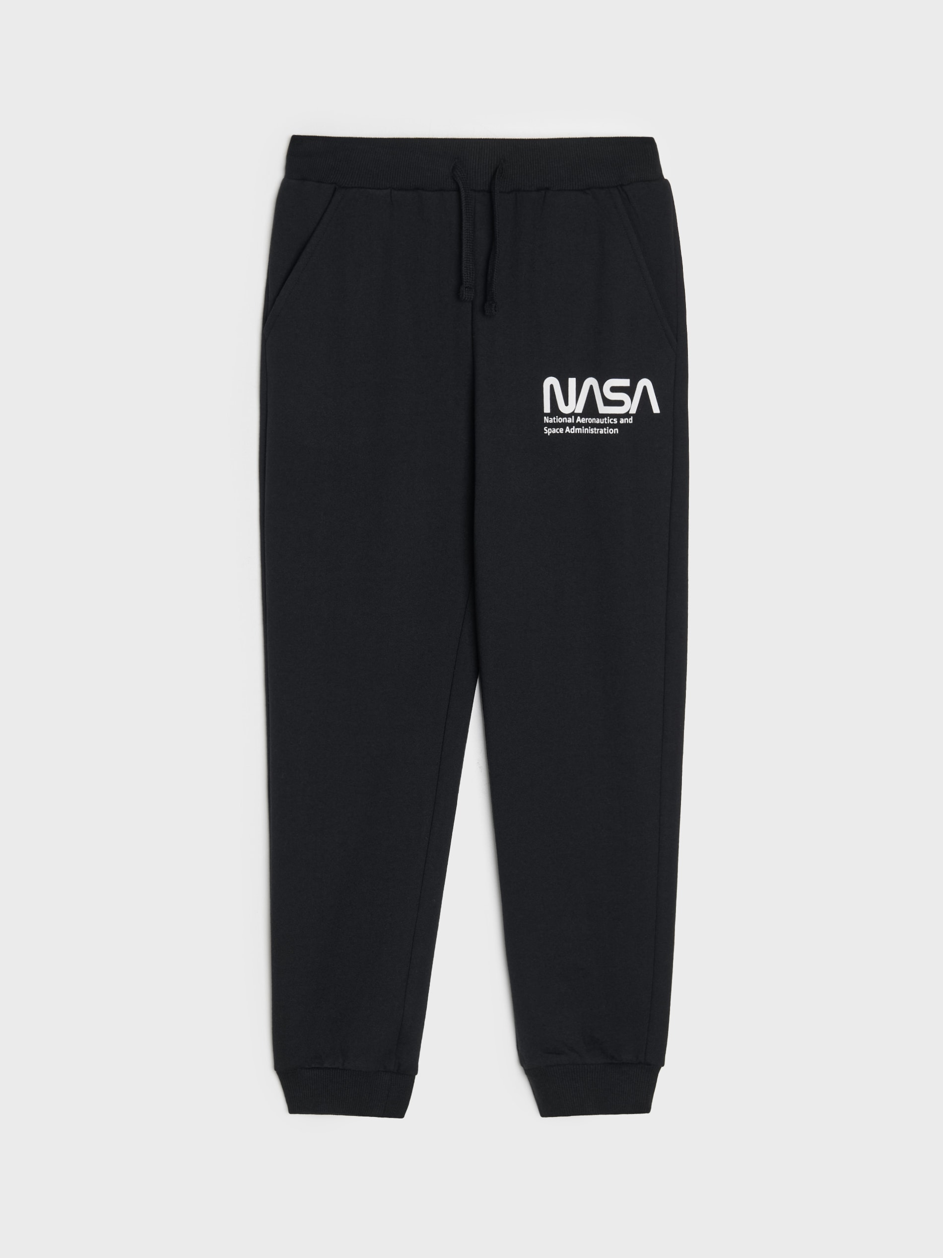 Sinsay - Spodnie dresowe NASA - czarny