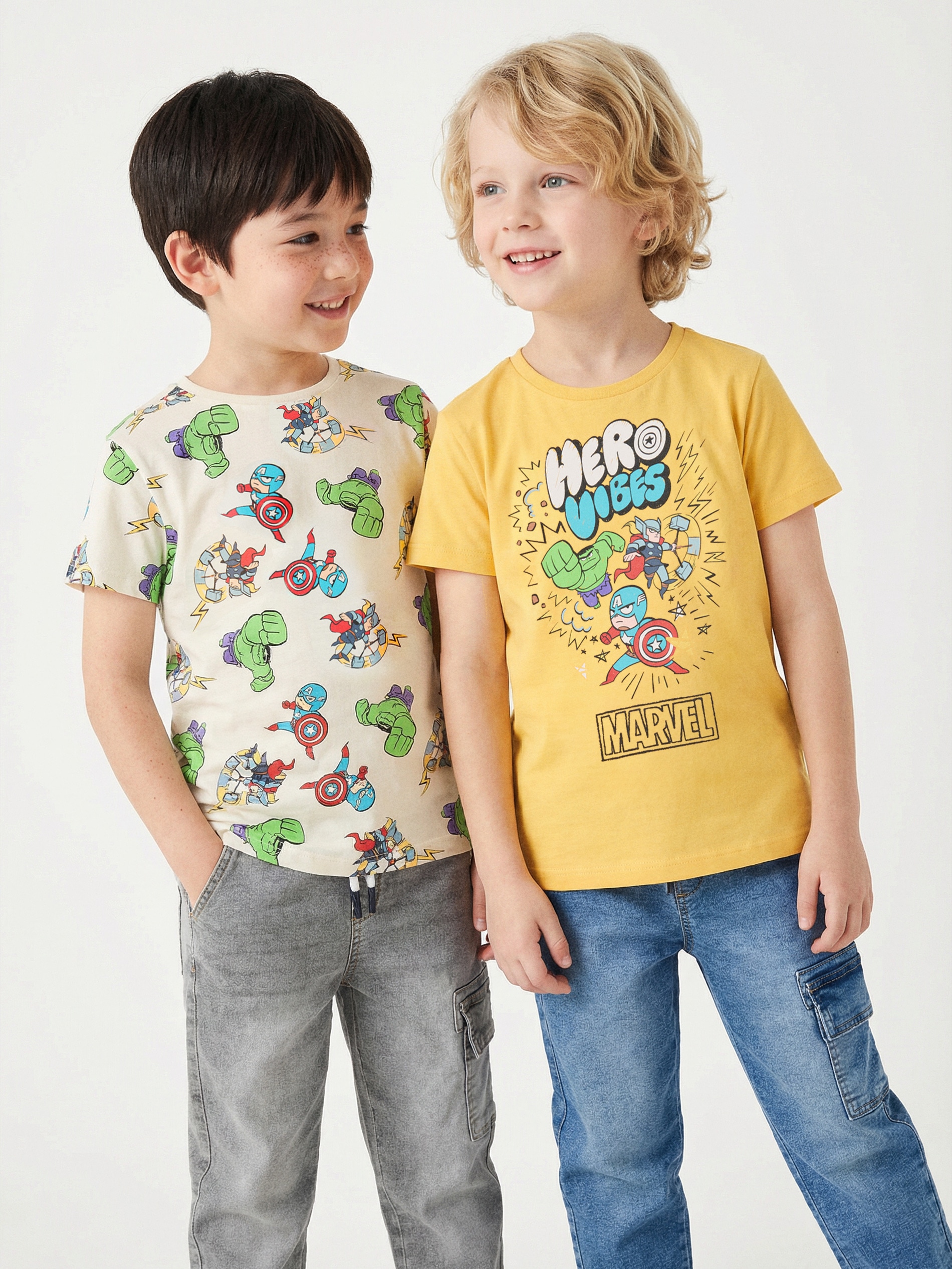 Sinsay - Koszulki 2 pack Marvel - wielobarwny