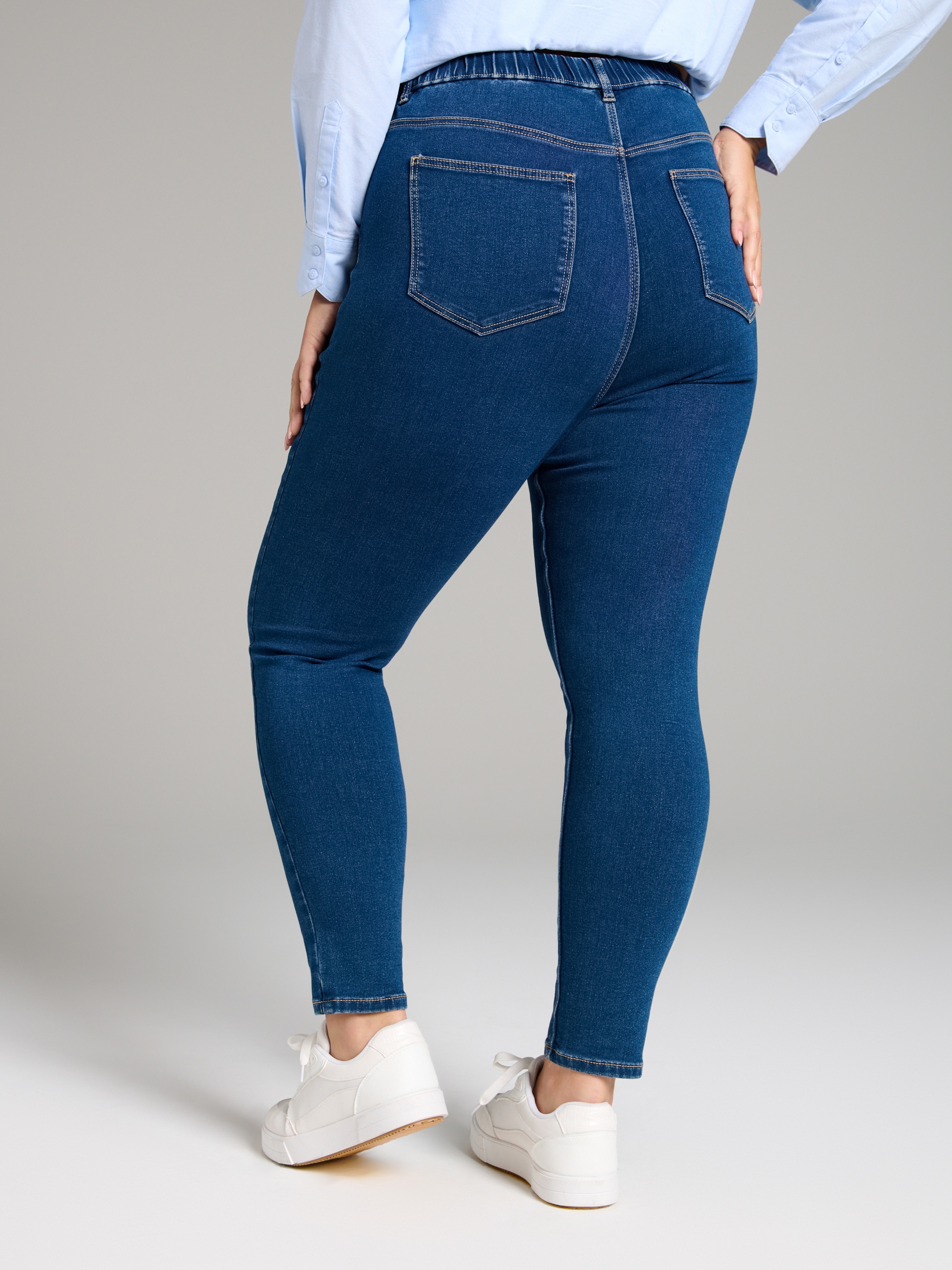 Sinsay - Colanți Din Denim PLUS SIZE - Bleumarin