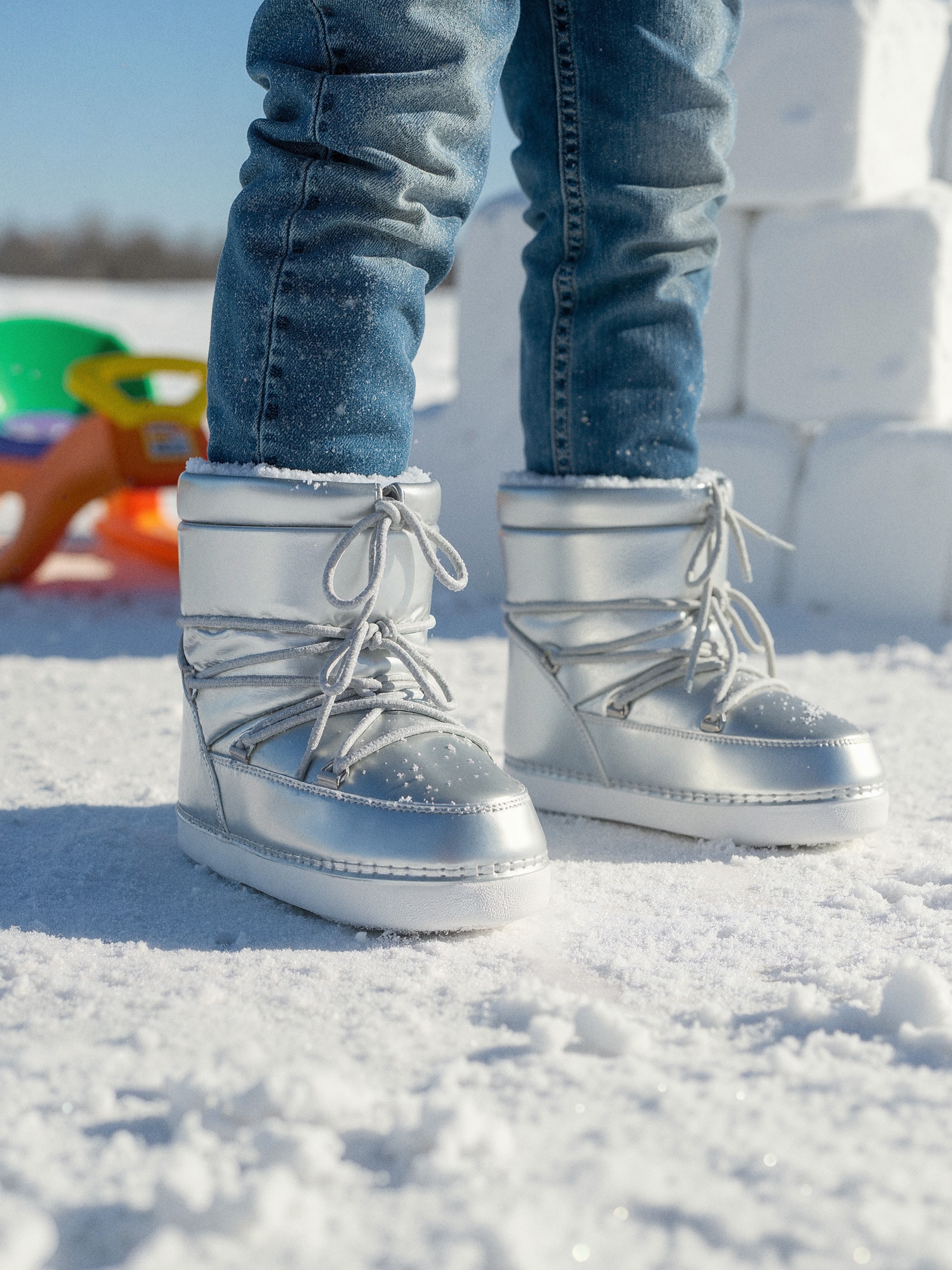 Sinsay - Μπότες για το χιόνι - ασημι φωτογραφία