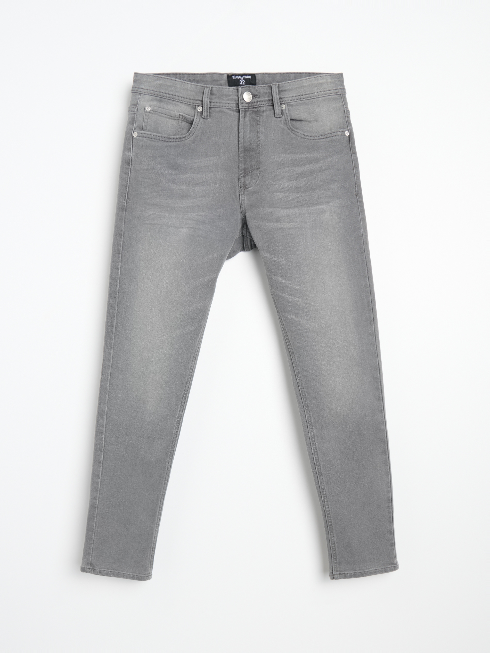 Sinsay - Τζιν slim fit - γκρι φωτογραφία