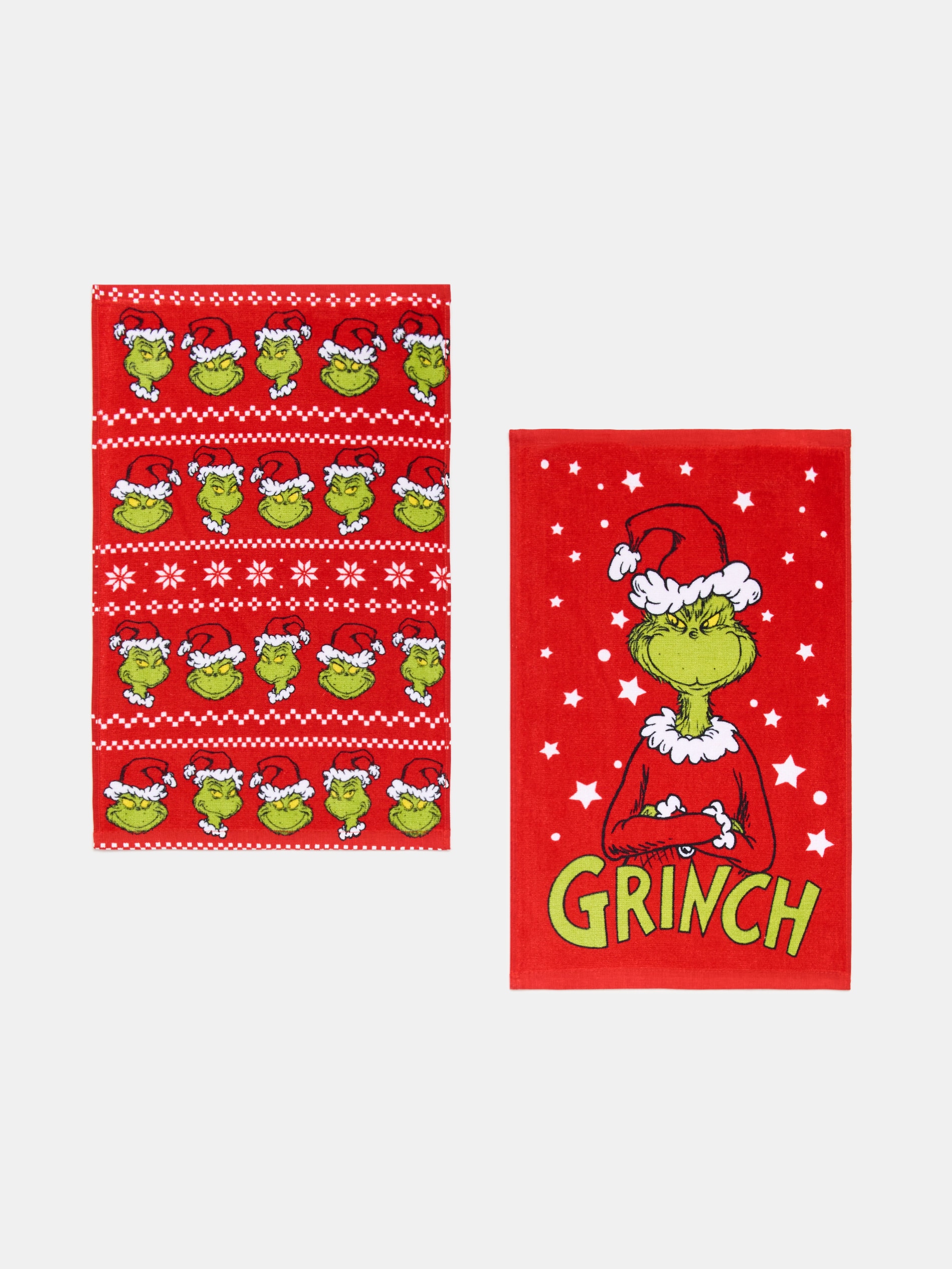 Sinsay - Σετ με 2 βαμβακερές πετσέτες Grinch - πρασινο φωτογραφία