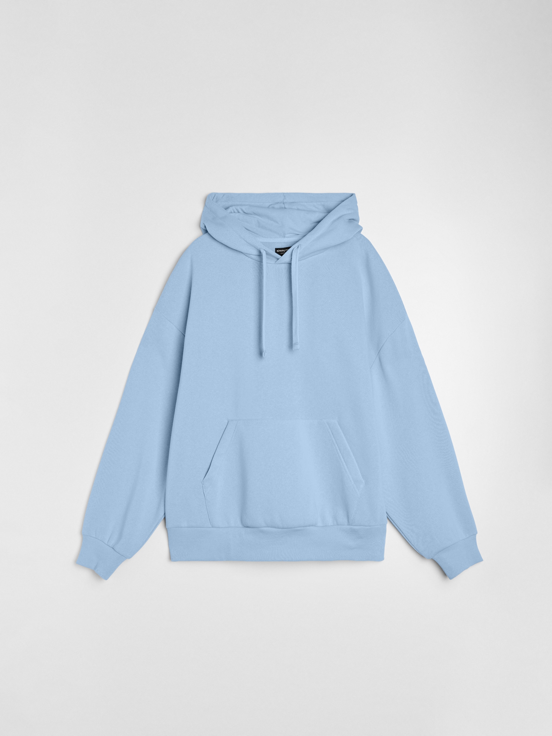 Sinsay - Bluza z kapturem comfort fit z domieszką bawełny - niebieski