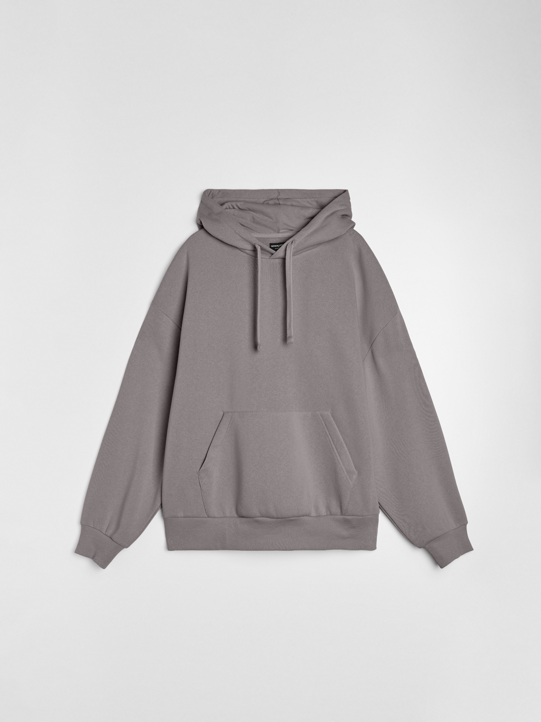 Sinsay - Bluza z kapturem comfort fit z domieszką bawełny - szary