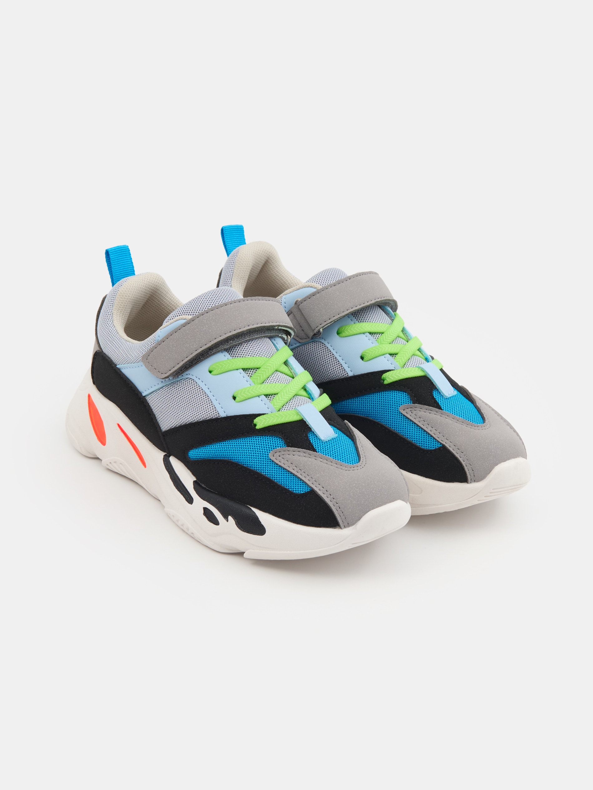Dziecięce kolorowe oddychające sneakersy z siateczką i świecącymi sznurowadłami, elastyczne zapięcie i antypoślizgowa podeszwa, 2-10 lat