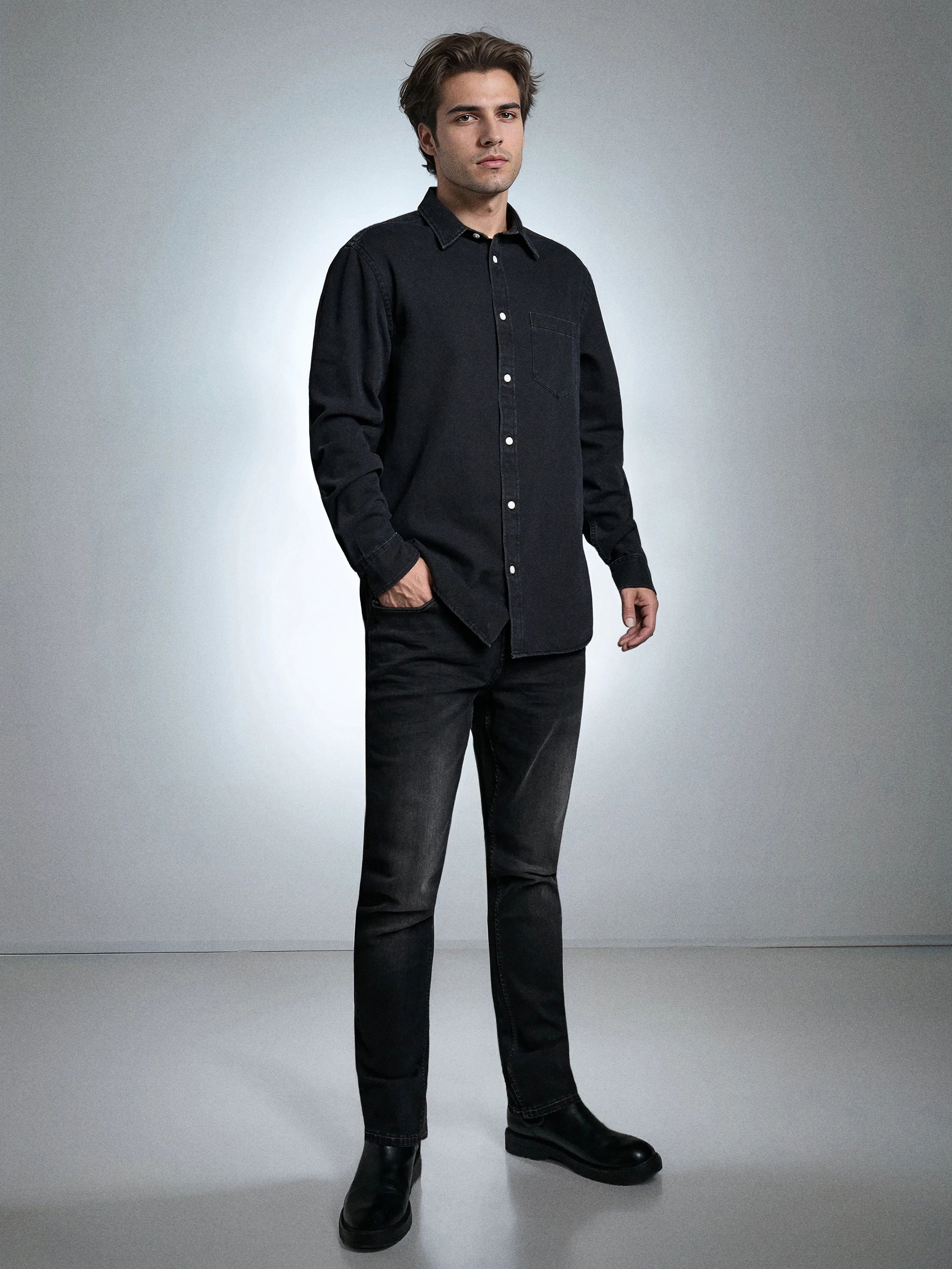 Sinsay - Τζιν Κανονική Γραμμή - μαυρο φωτογραφία