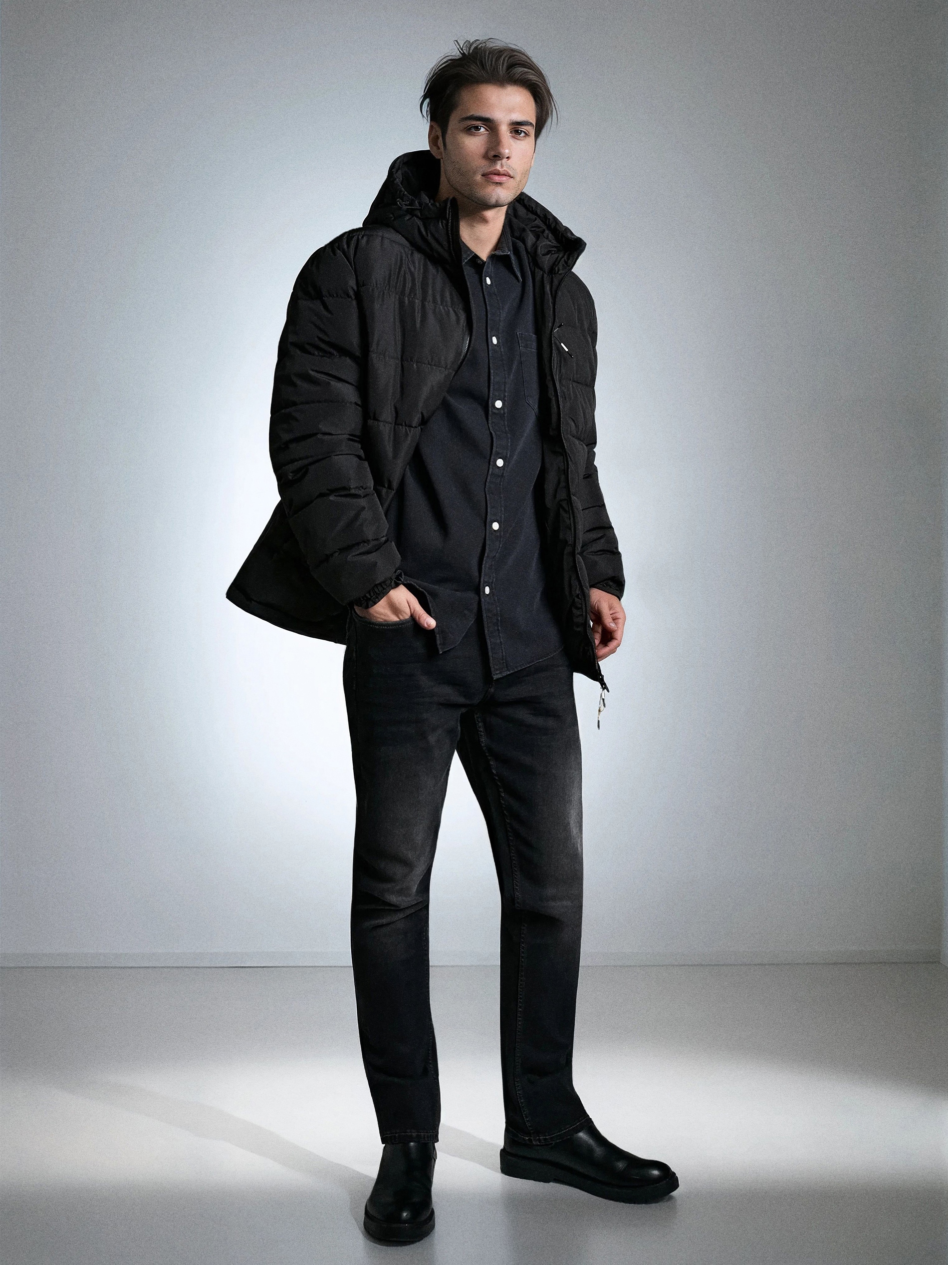 Sinsay - Τζιν Κανονική Γραμμή - μαυρο φωτογραφία