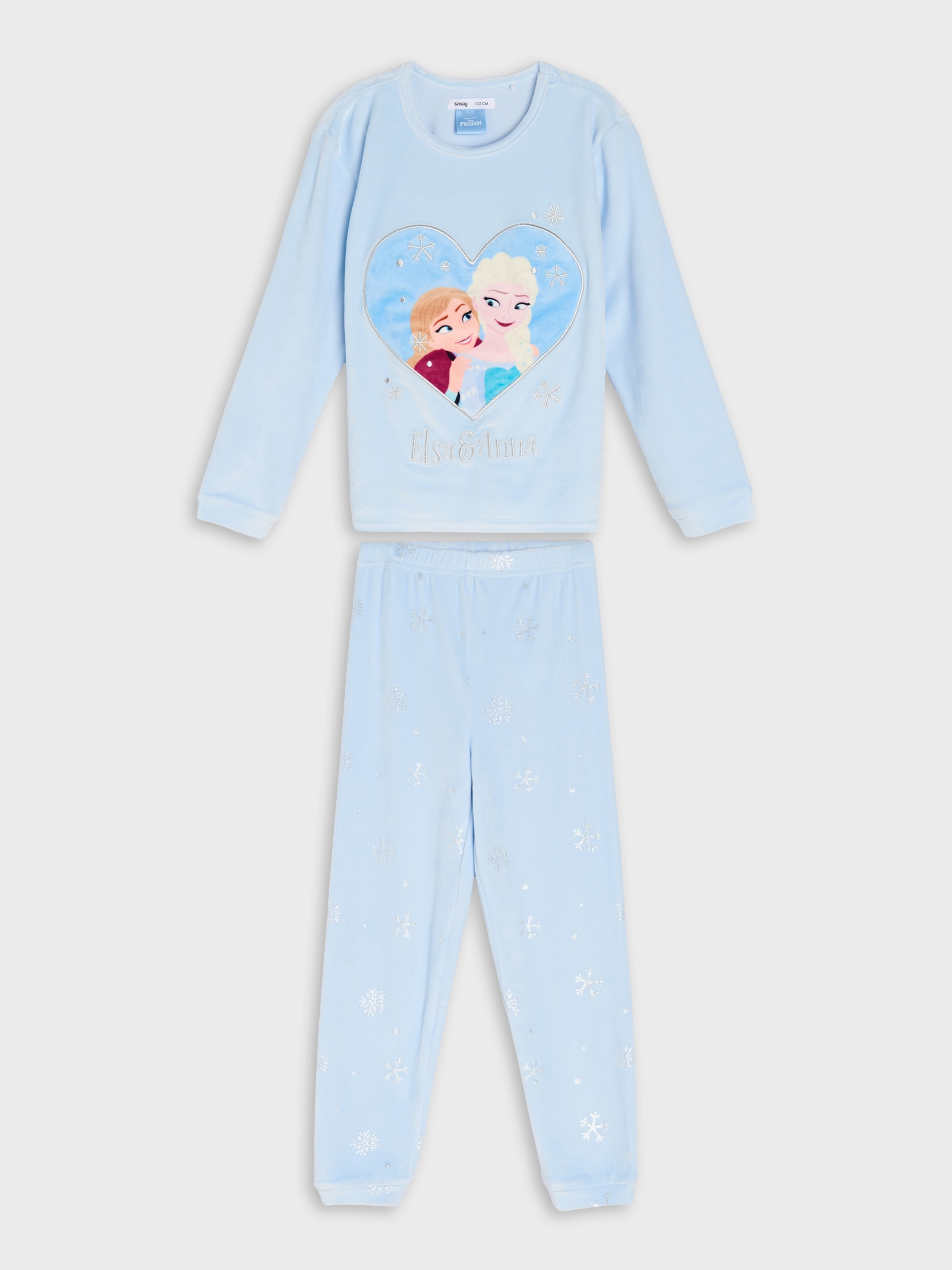 Sinsay - Βελούδινο σετ πιτζάμας Frozen - μπλε παλ φωτογραφία