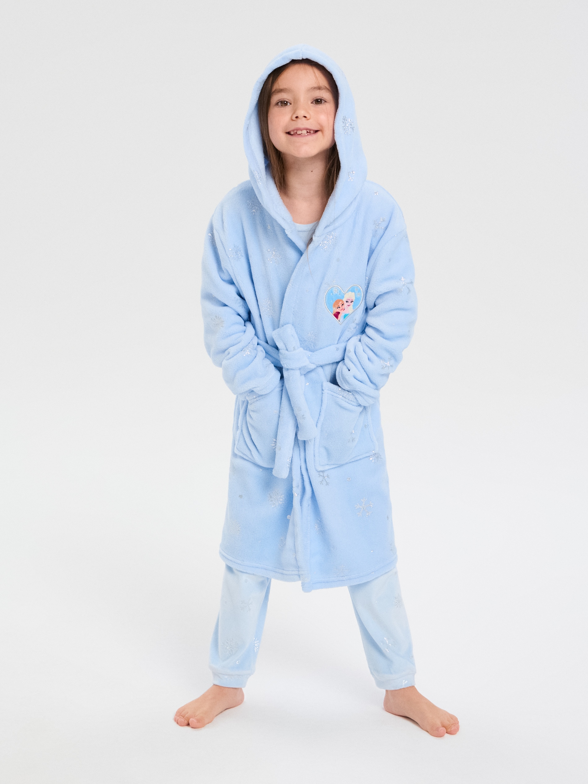 Sinsay - Μπουρνούζι με κουκούλα Frozen - μπλε παλ φωτογραφία