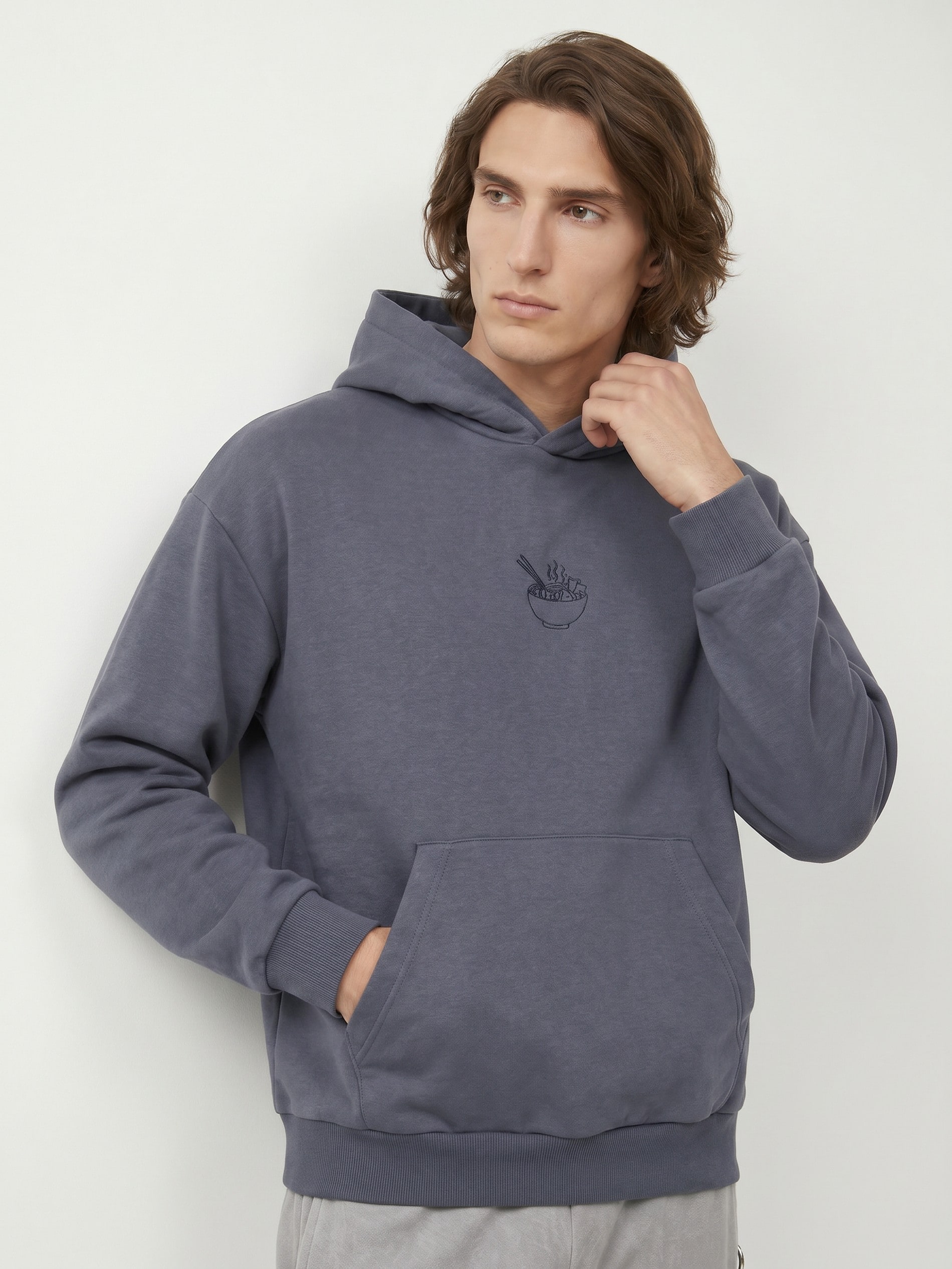 Sinsay - Bluza hoodie comfort z haftem - Inny
