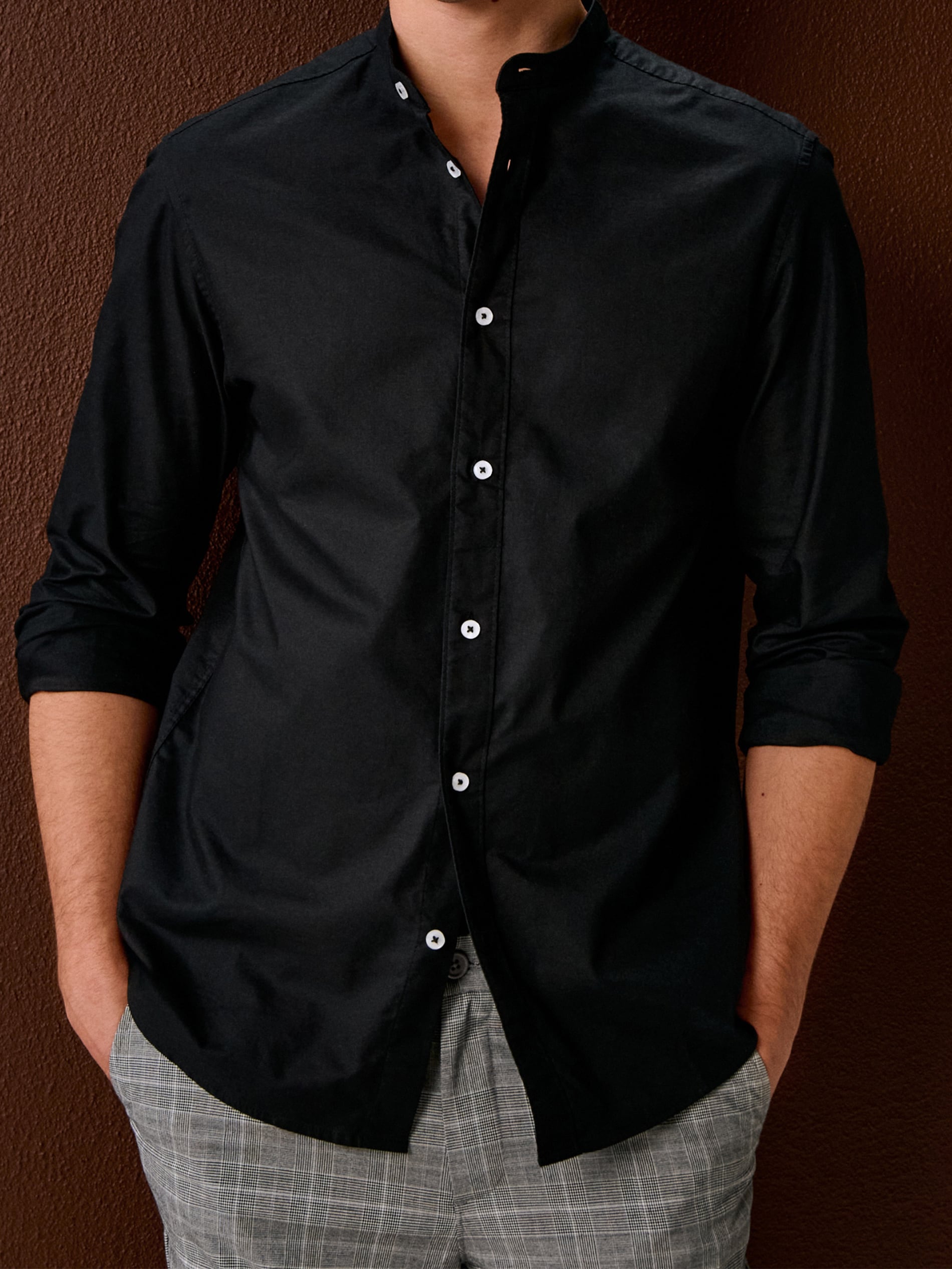 Sinsay - Bawełniana koszula - czarny