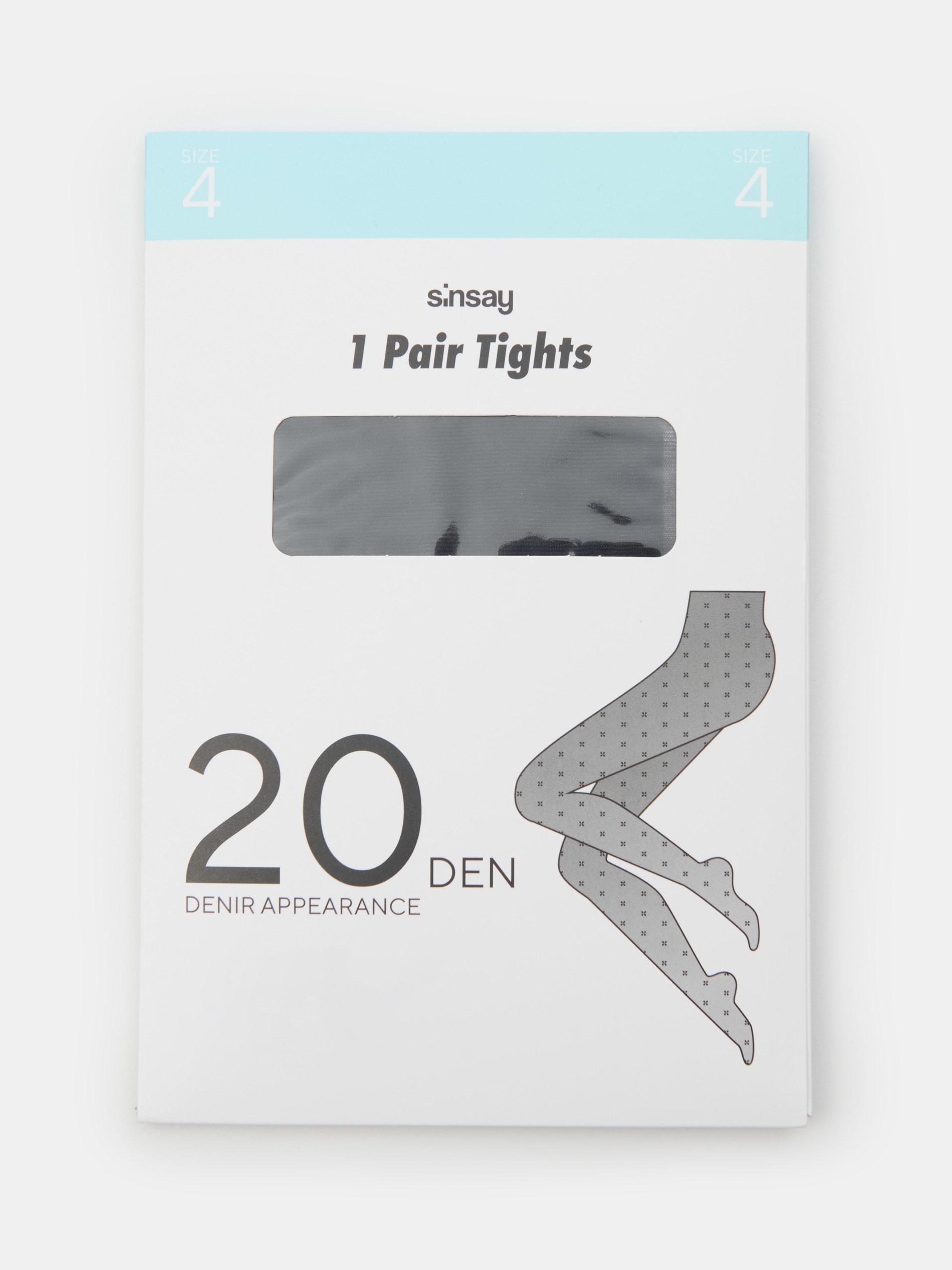 Sinsay - Rajstopy ze wzorem 20 DEN - czarny