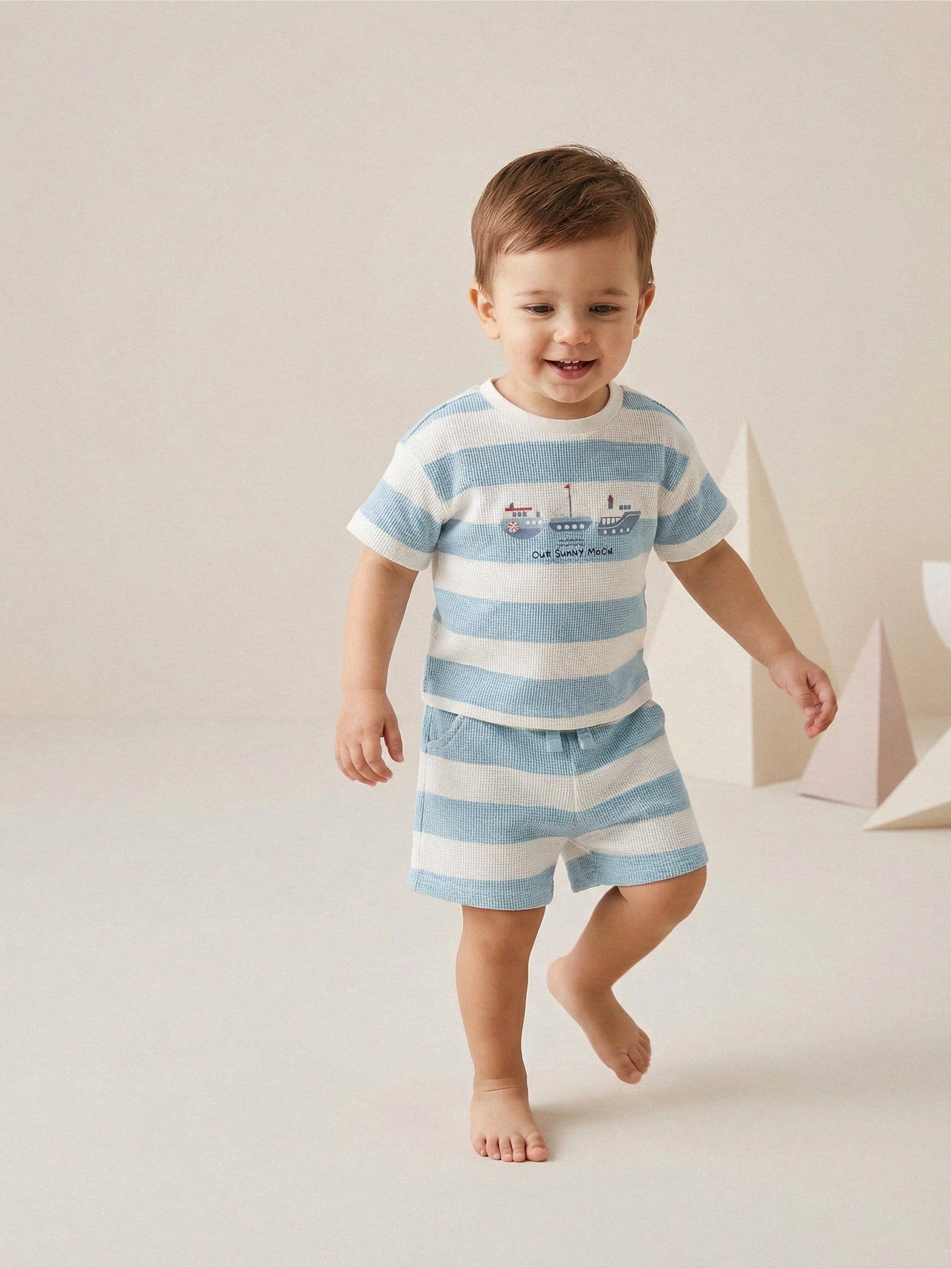 Sinsay - Bawełniany komplet: koszulka i szorty - wielobarwny