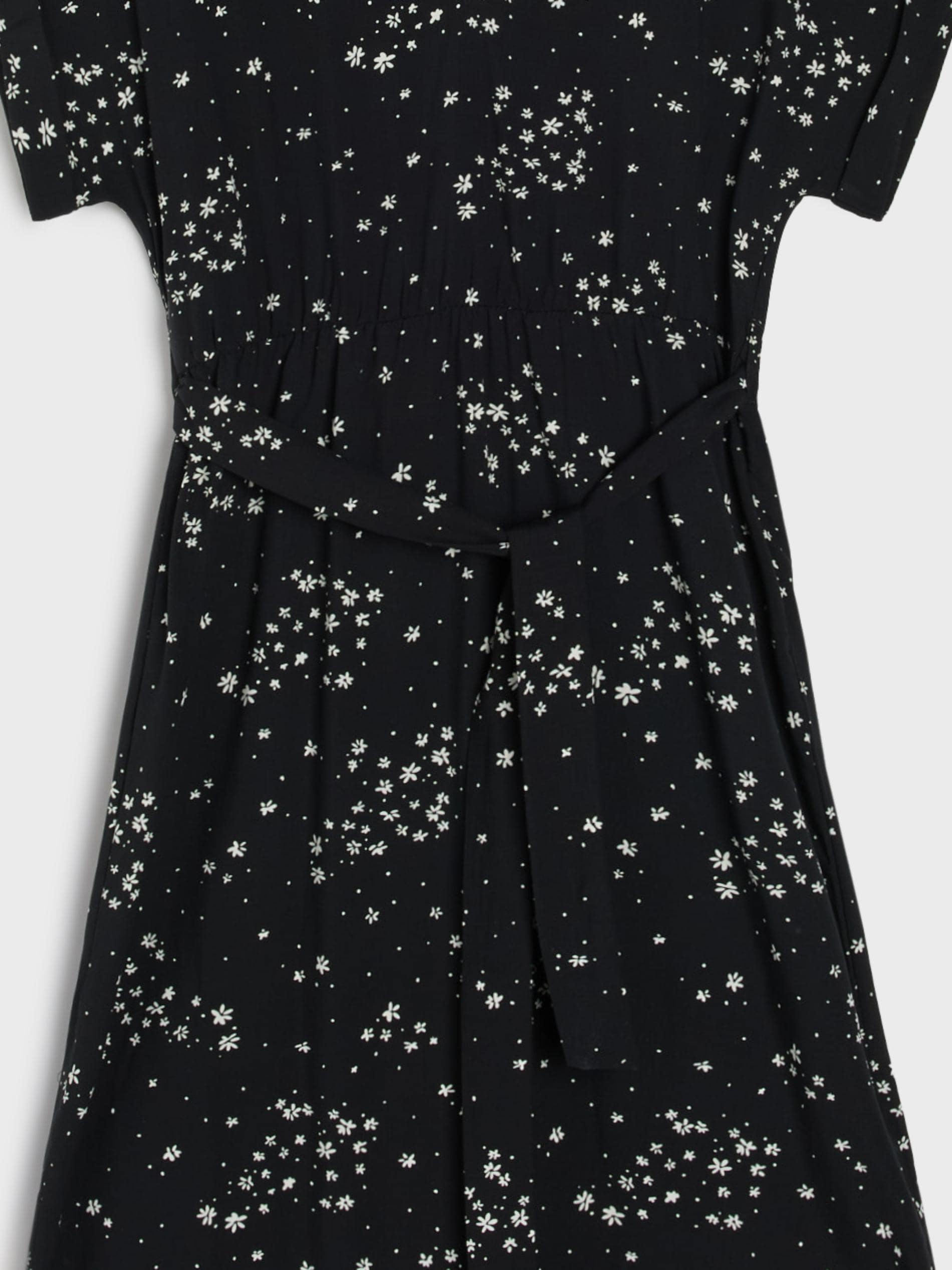 Sinsay - Midi φλοράλ φόρεμα - μαυρο φωτογραφία