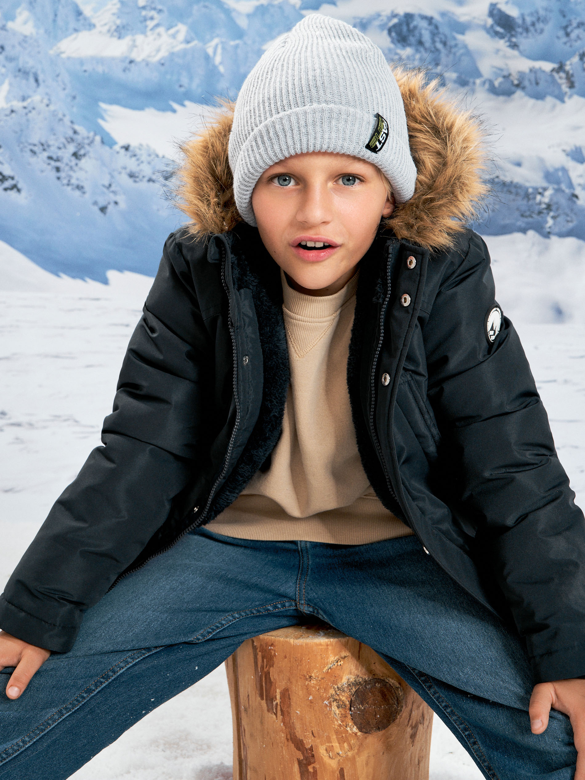 Sinsay - Επενδεδυμένο μπουφάν με κουκούλα - ναυτικο μπλε φωτογραφία