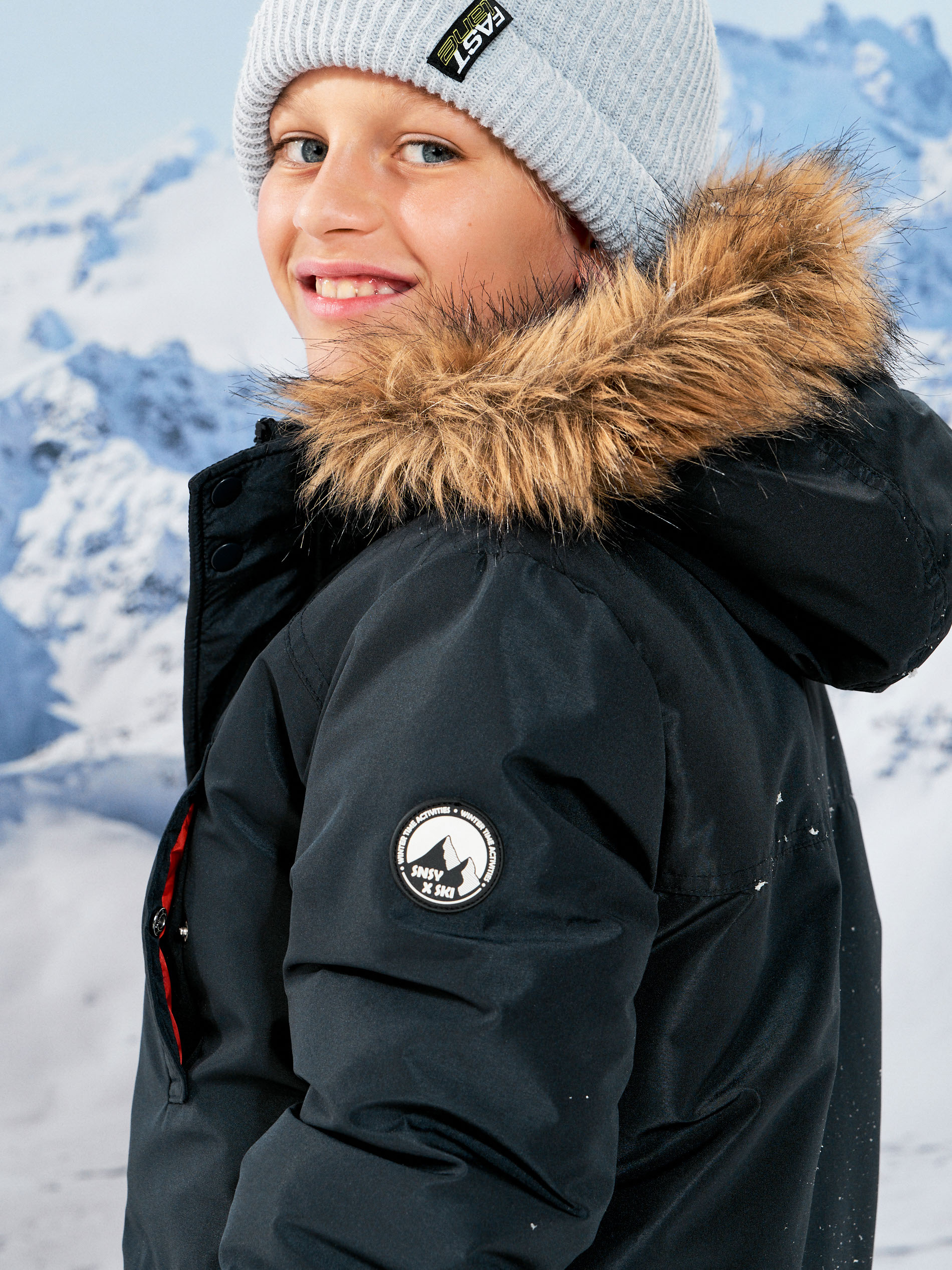 Sinsay - Επενδεδυμένο μπουφάν με κουκούλα - ναυτικο μπλε φωτογραφία