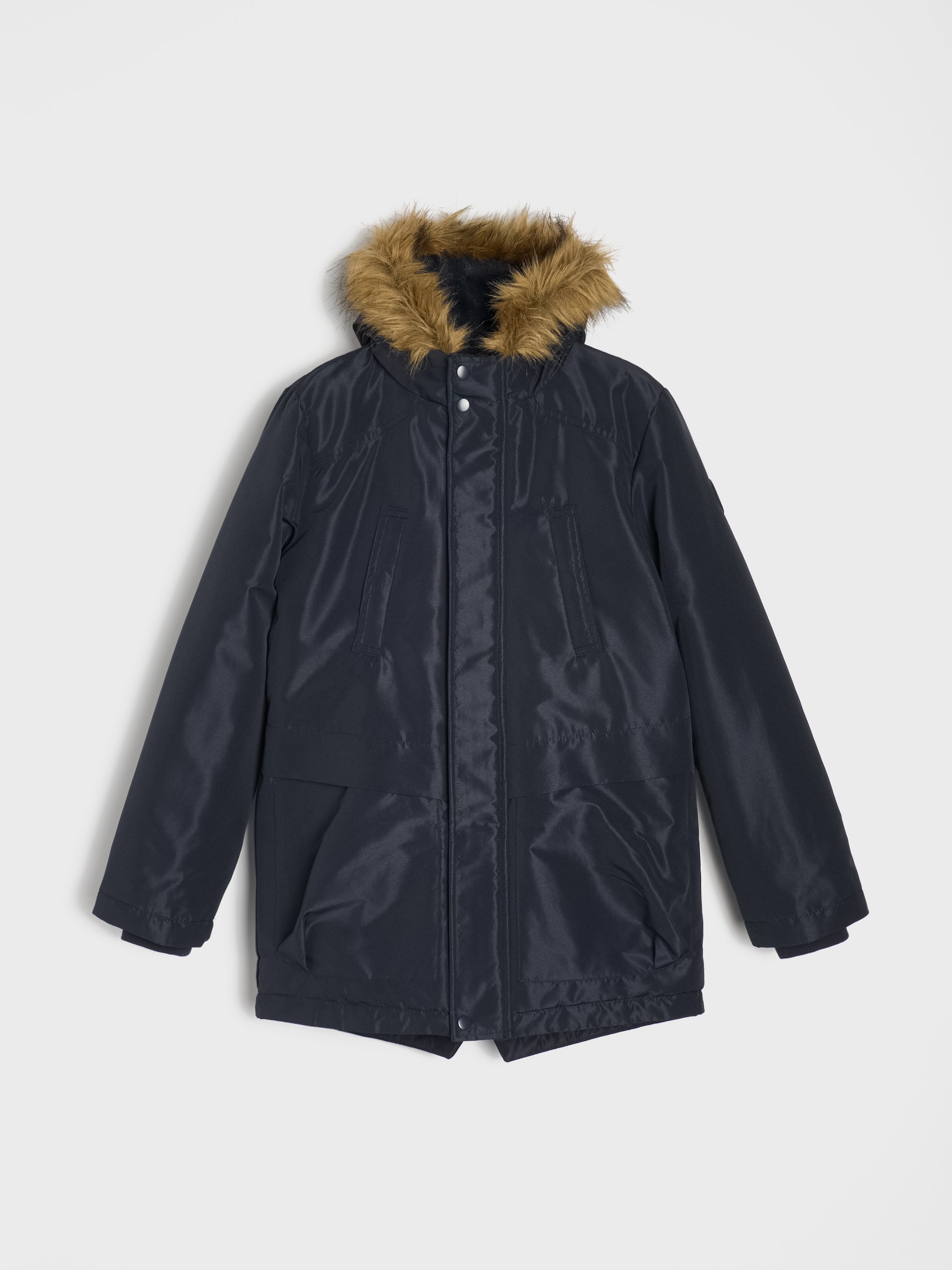 Sinsay - Επενδεδυμένο μπουφάν με κουκούλα - ναυτικο μπλε φωτογραφία