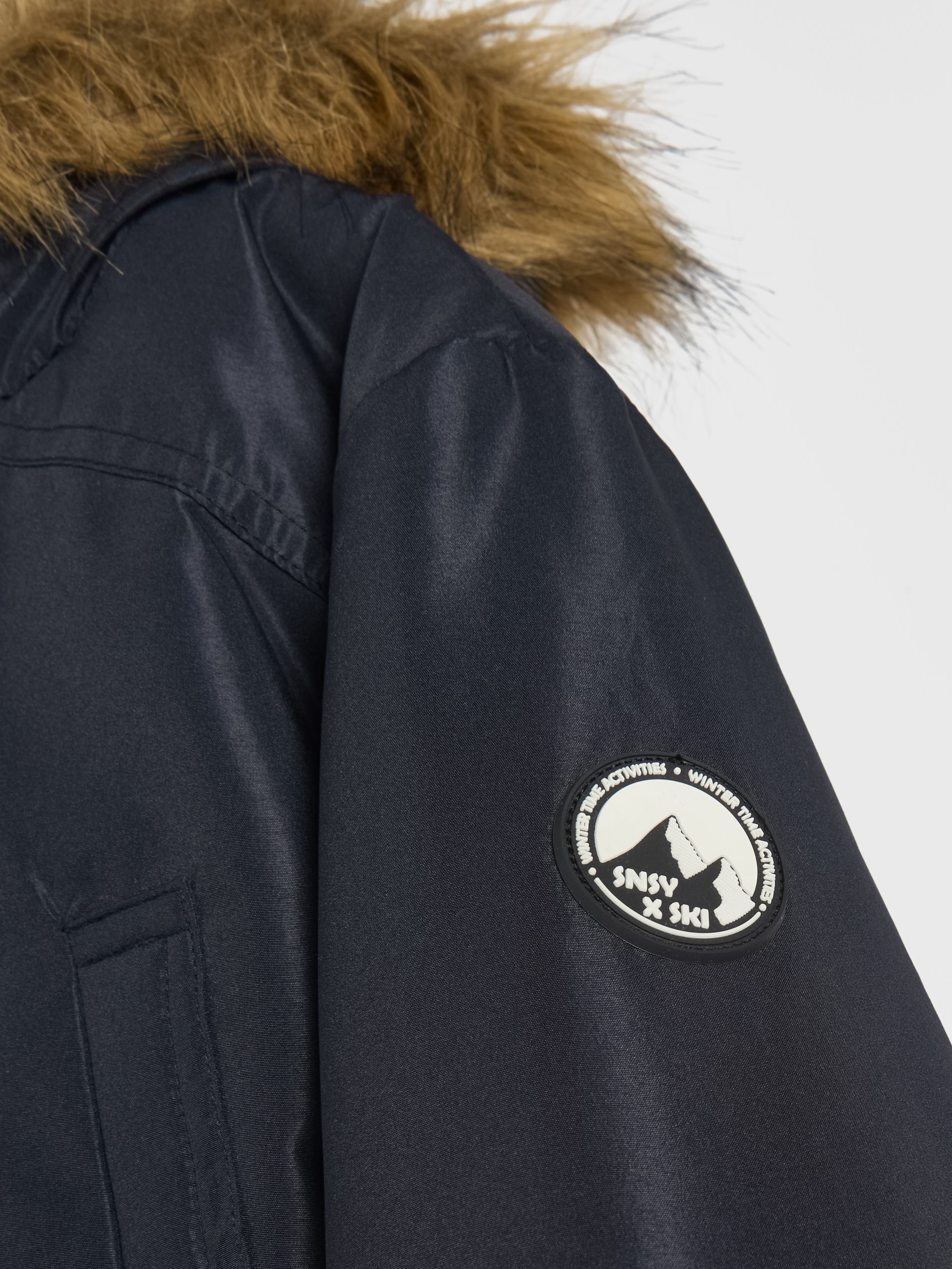 Sinsay - Επενδεδυμένο μπουφάν με κουκούλα - ναυτικο μπλε φωτογραφία