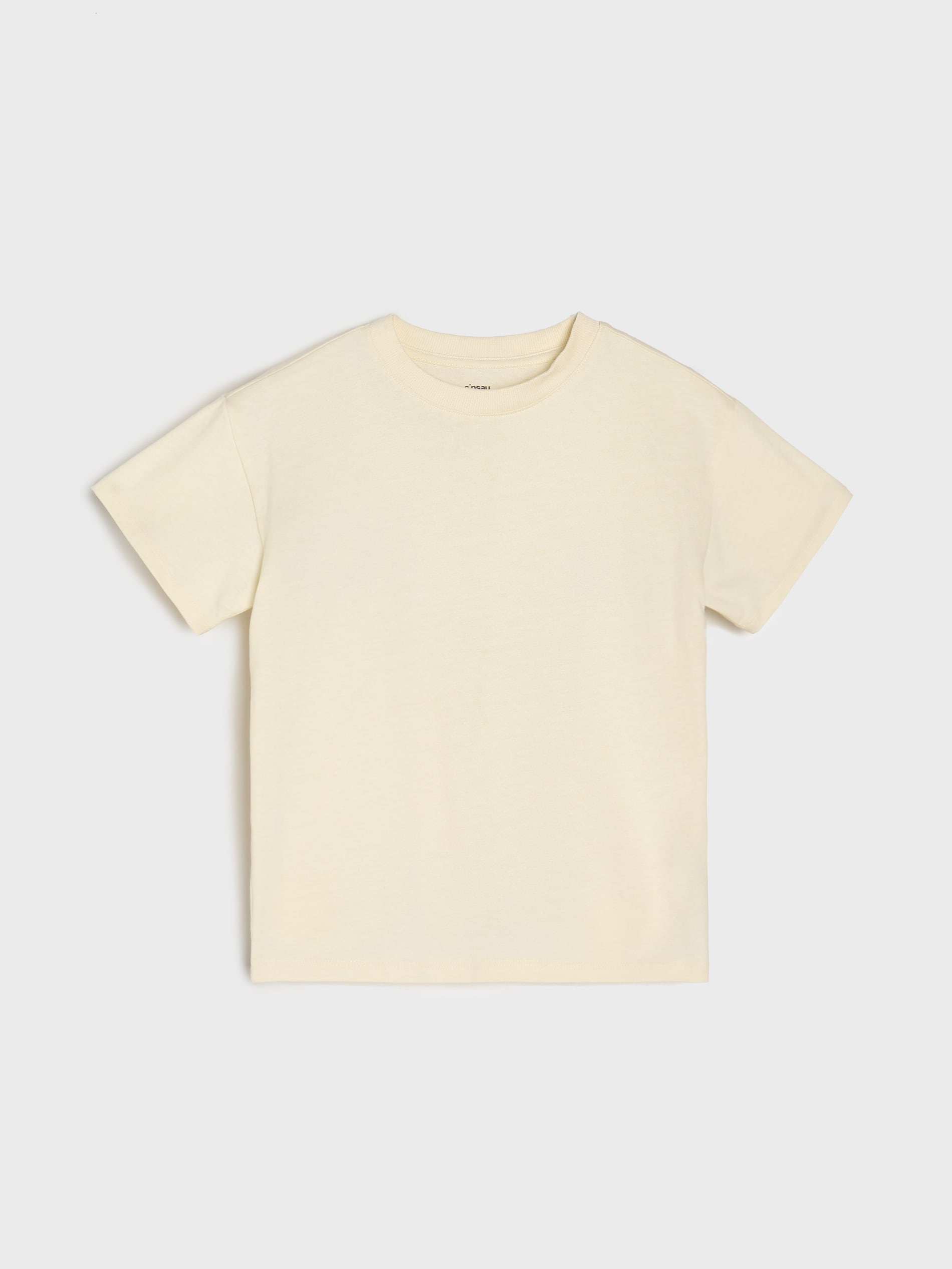 Sinsay - Βαμβακερό μπλουζάκι 5 pack - κρεμ φωτογραφία