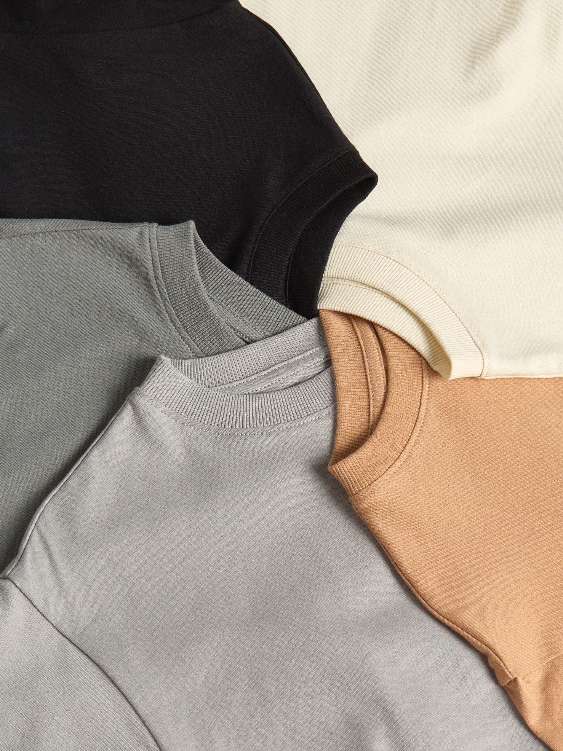 Sinsay - Βαμβακερό μπλουζάκι 5 pack - κρεμ φωτογραφία