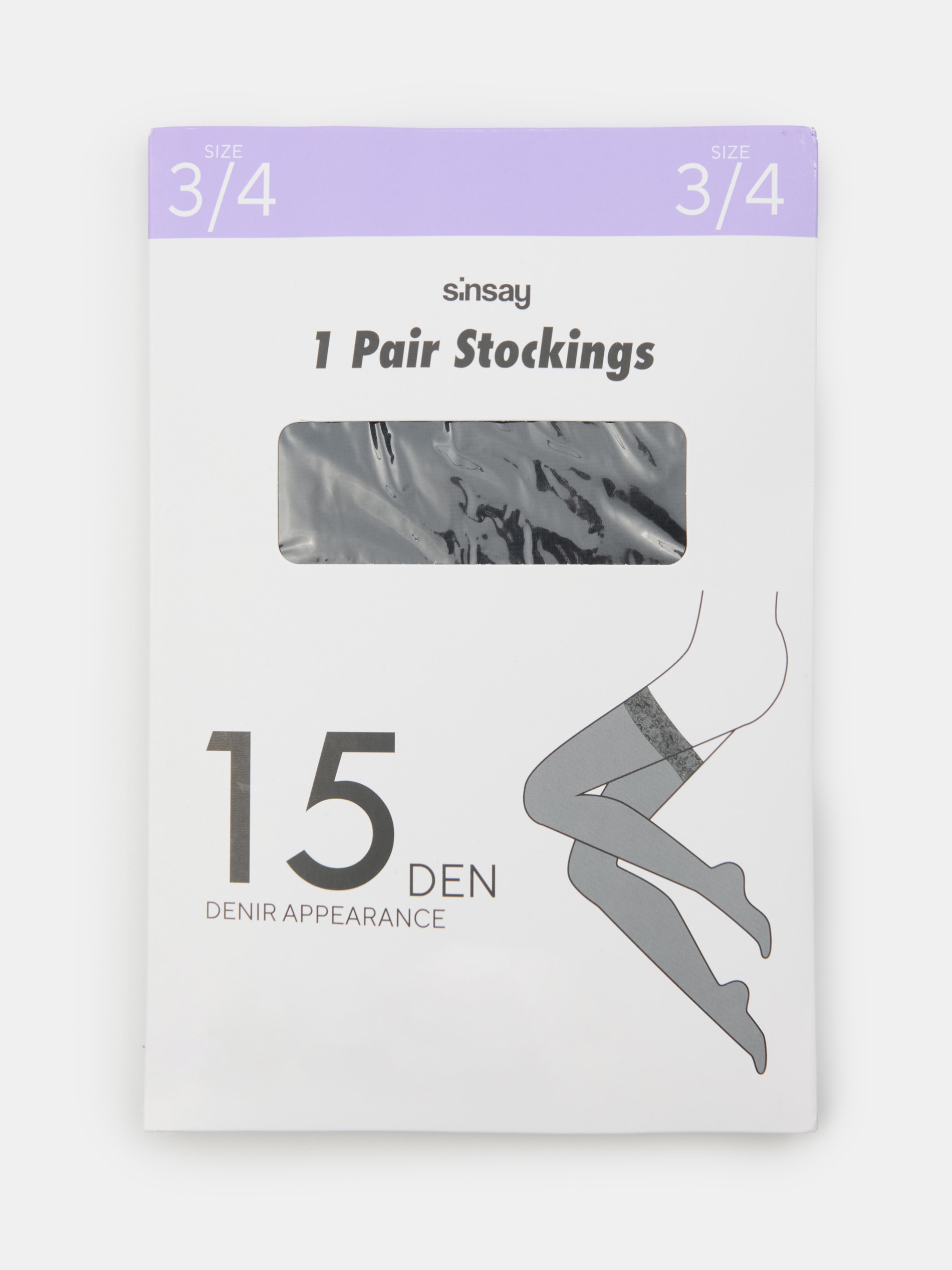 Sinsay - Zakolanówki z ozdobną koronką - czarny