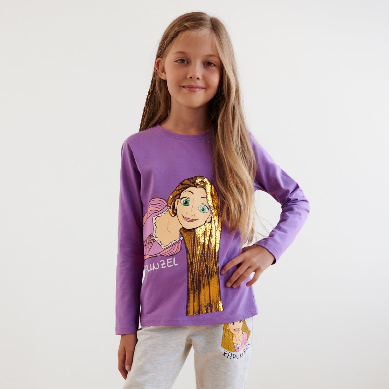 Sinsay - Tricou Disney cu mânecă lungă - Violet