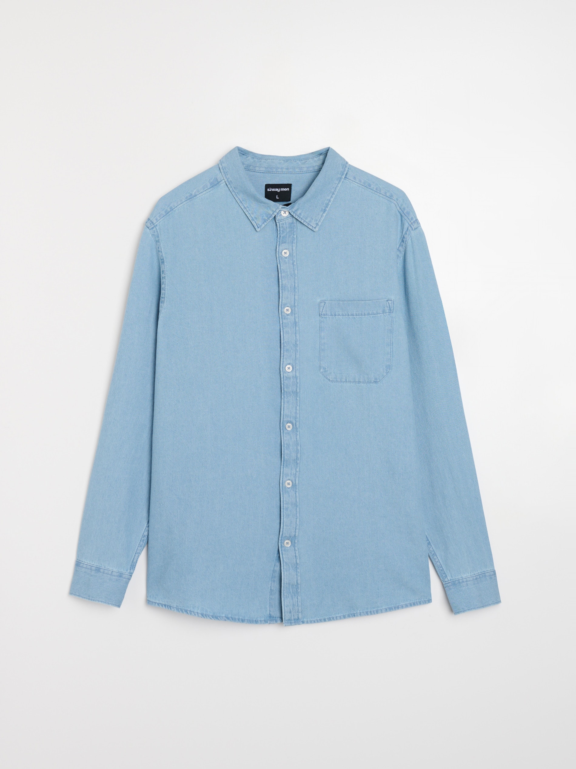 Sinsay - Bawełniana koszula - niebieski