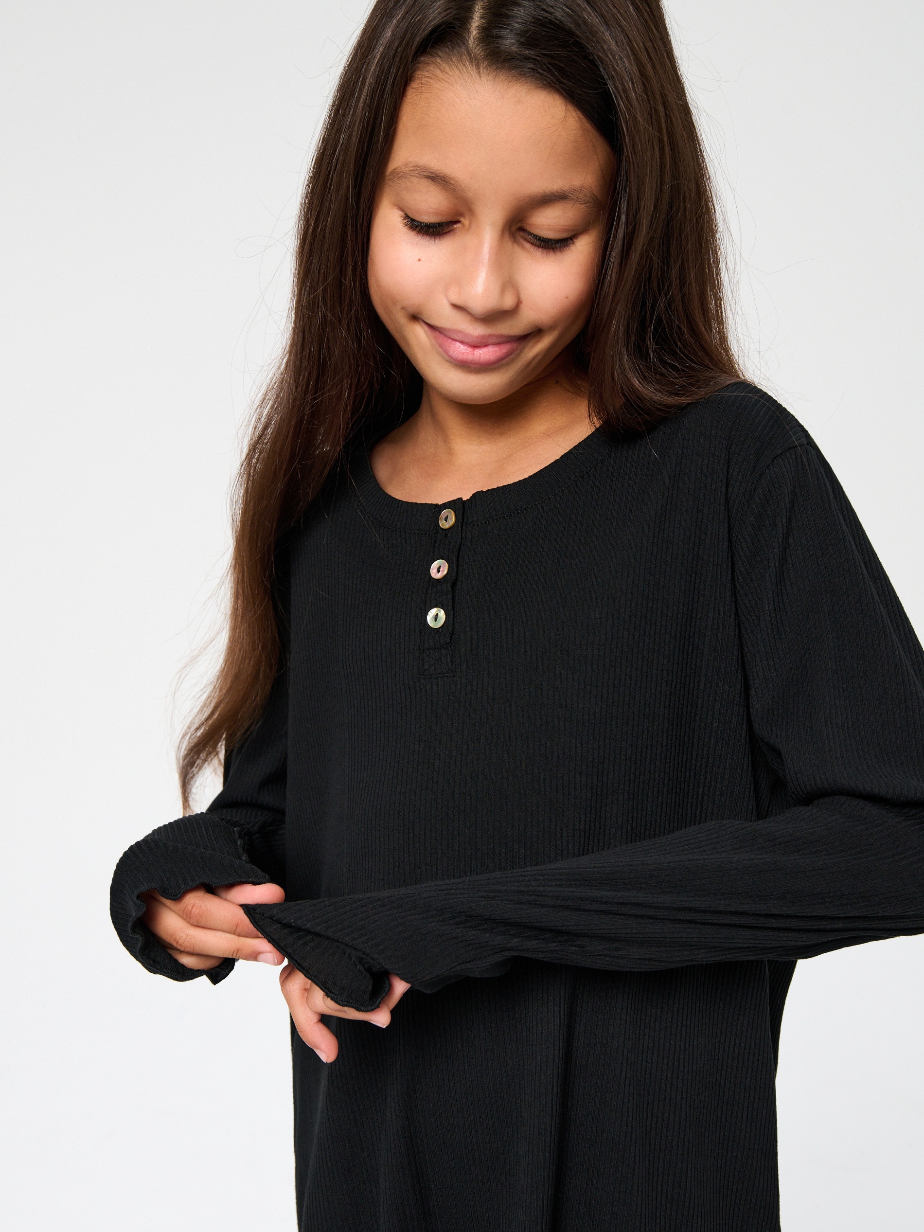 Sinsay - Ριμπ δίχρωμη πιτζάμα δύο τεμαχίων - μαυρο φωτογραφία