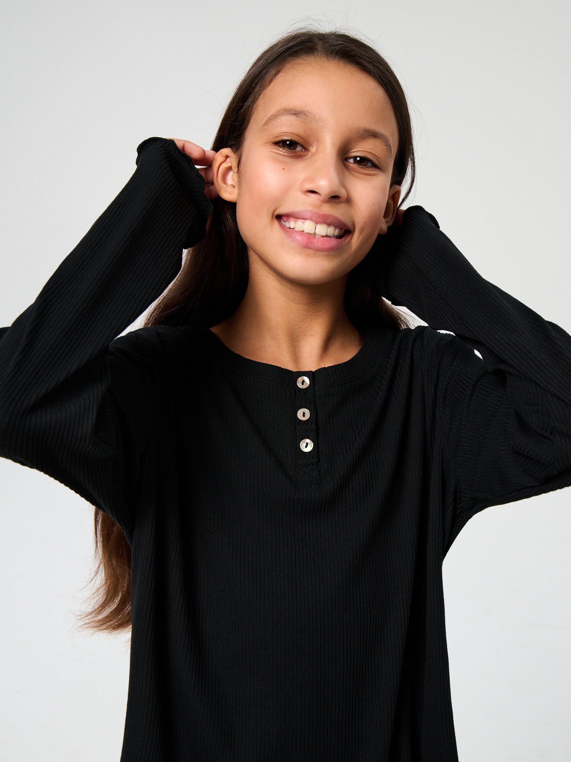 Sinsay - Ριμπ δίχρωμη πιτζάμα δύο τεμαχίων - μαυρο φωτογραφία