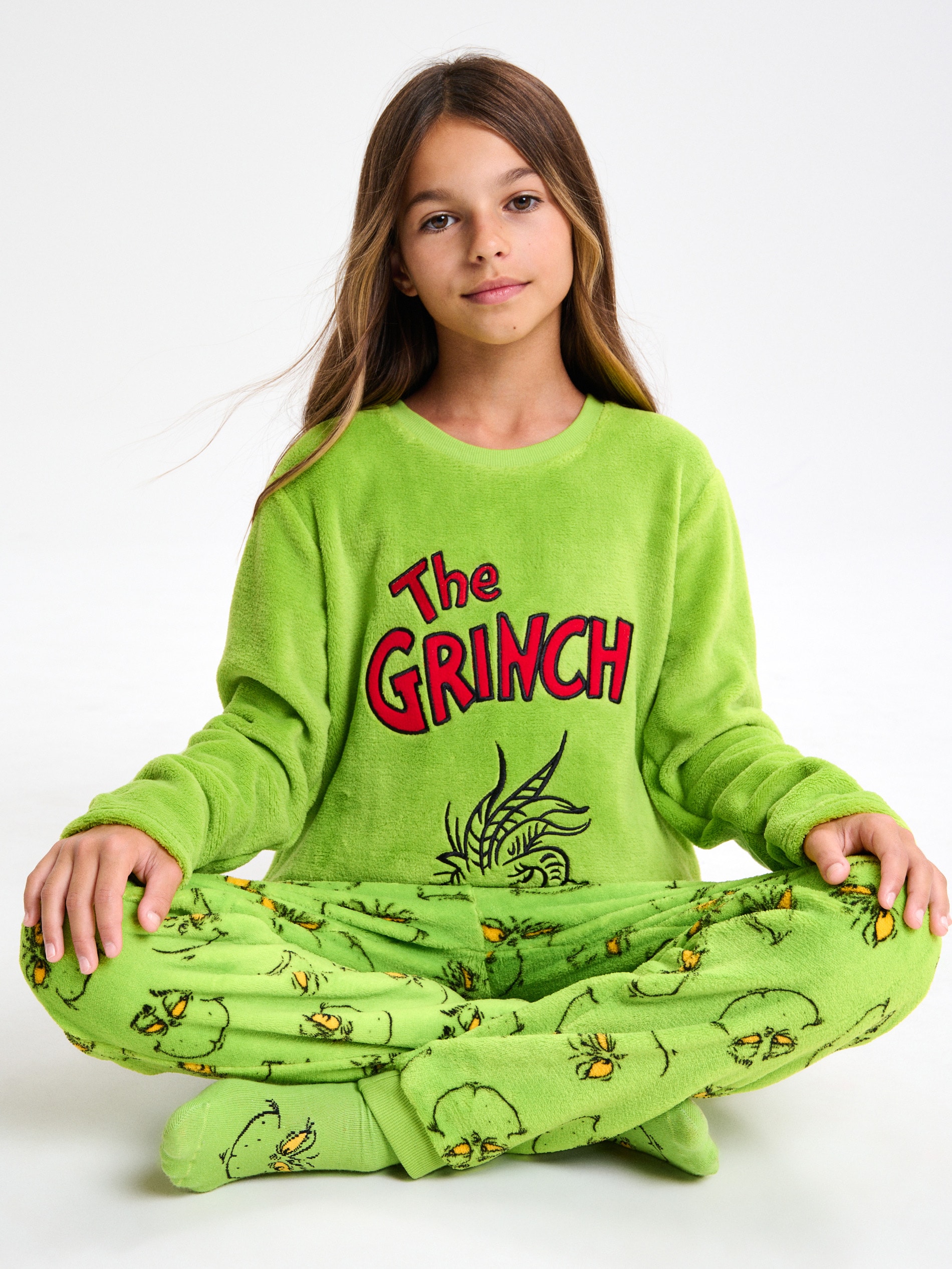 Sinsay - Δίκομματη πιτζάμα fleece Grinch - κιτρινο πρασινο φωτογραφία