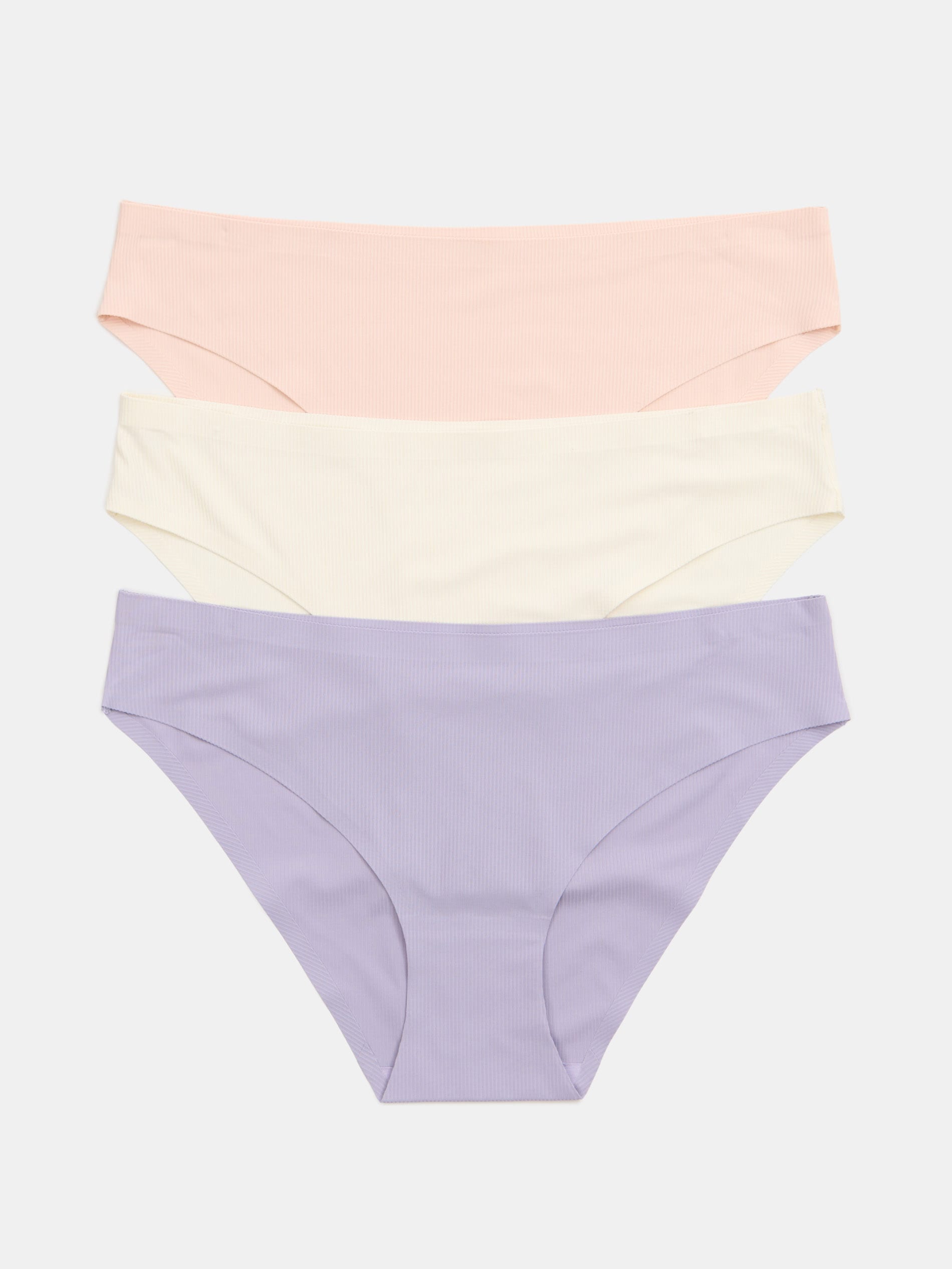 Sinsay - Bezszwowe majtki figi 3 pack - wielobarwny