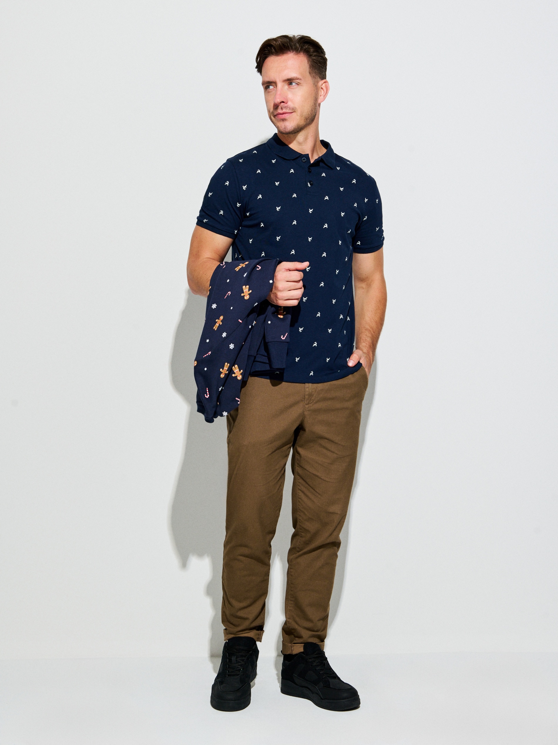 Sinsay - Βαμβακερό μπλουζάκι πόλο - ναυτικο μπλε φωτογραφία