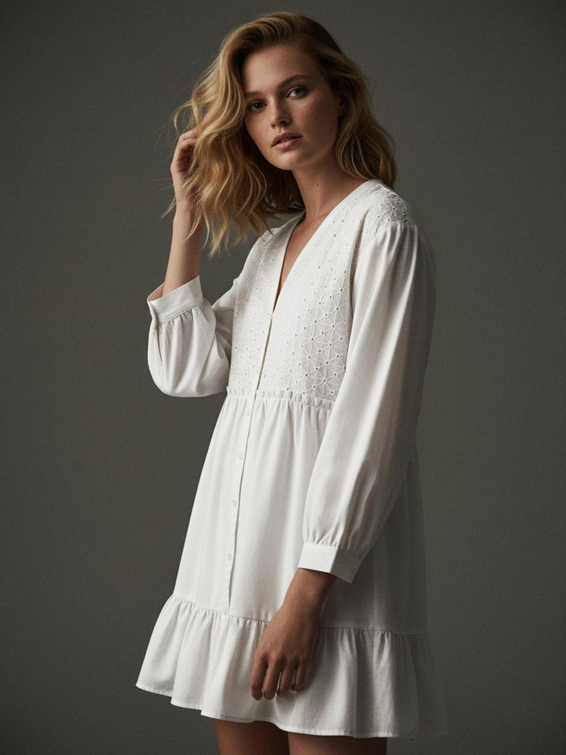 Sinsay - Mini φόρεμα - λευκο φωτογραφία