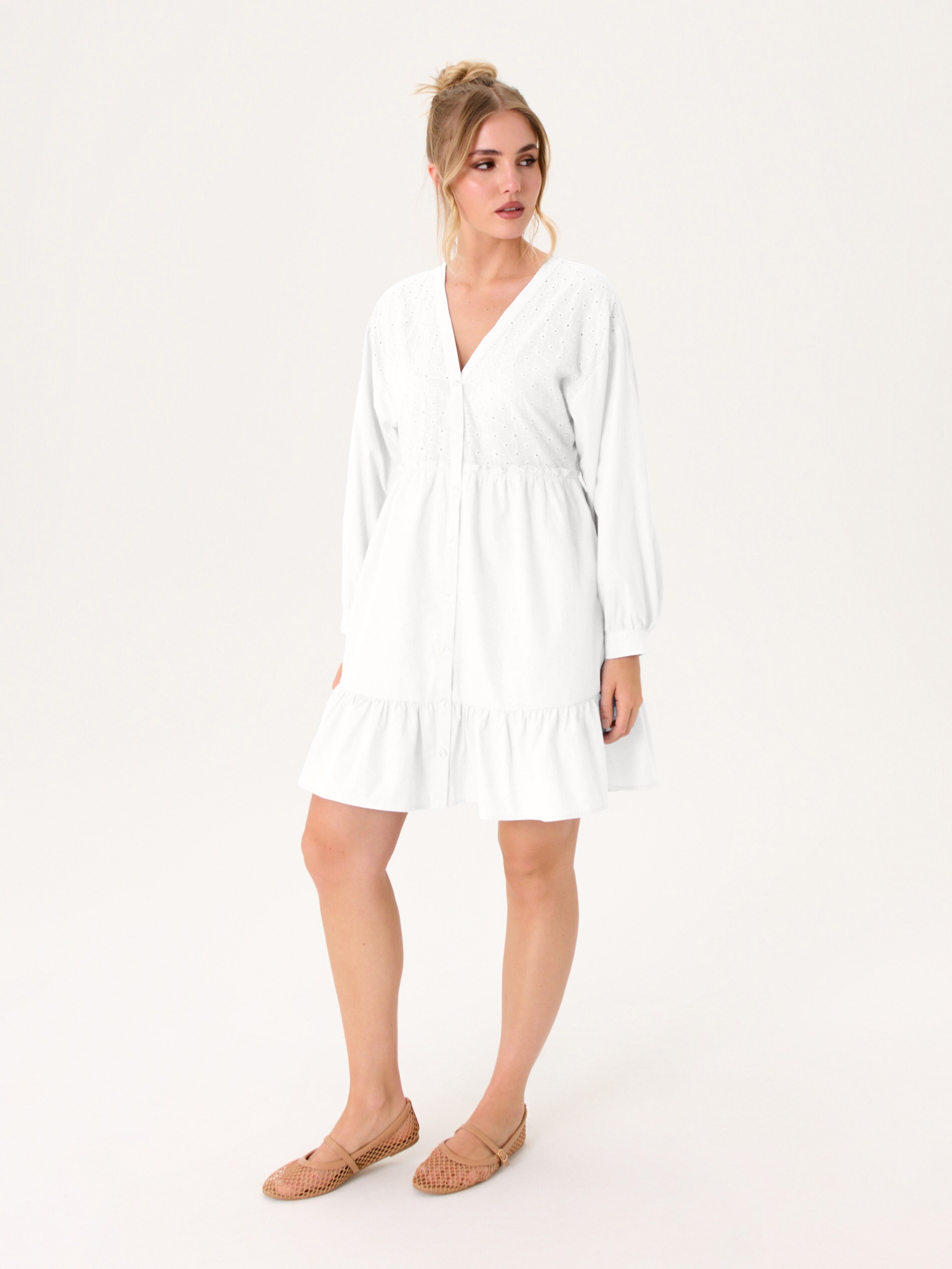 Sinsay - Mini φόρεμα - λευκο φωτογραφία