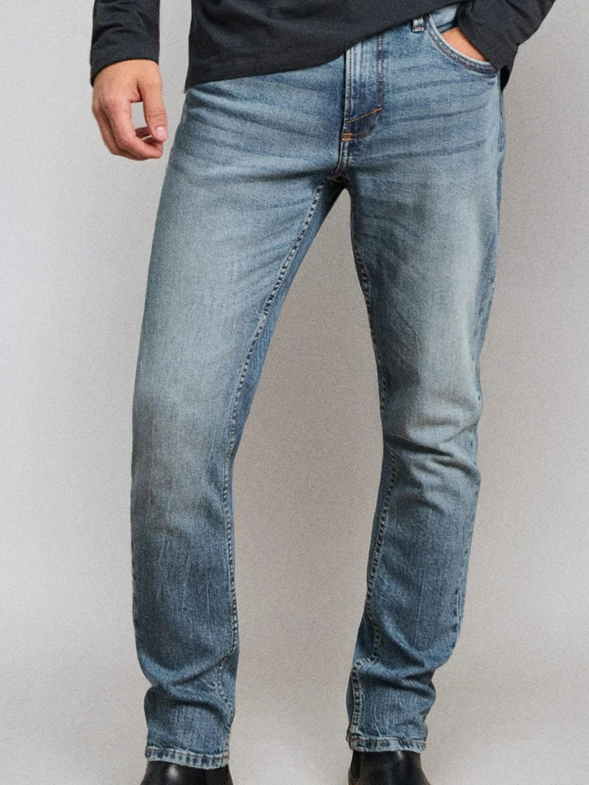 Sinsay - Jeansy slim fit z efektem sprania - zielony