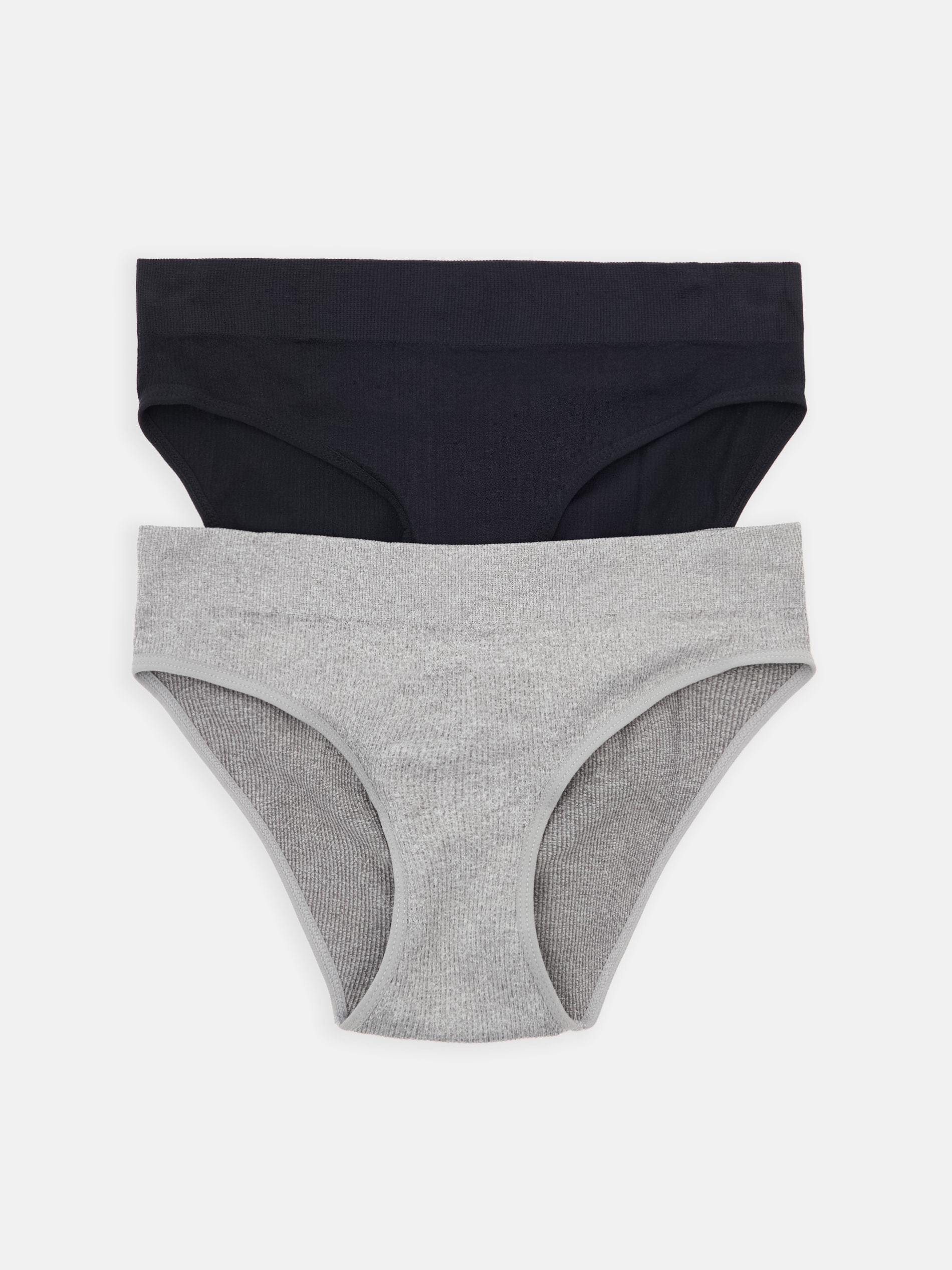 Sinsay - Prążkowane majtki 2 pack - czarny