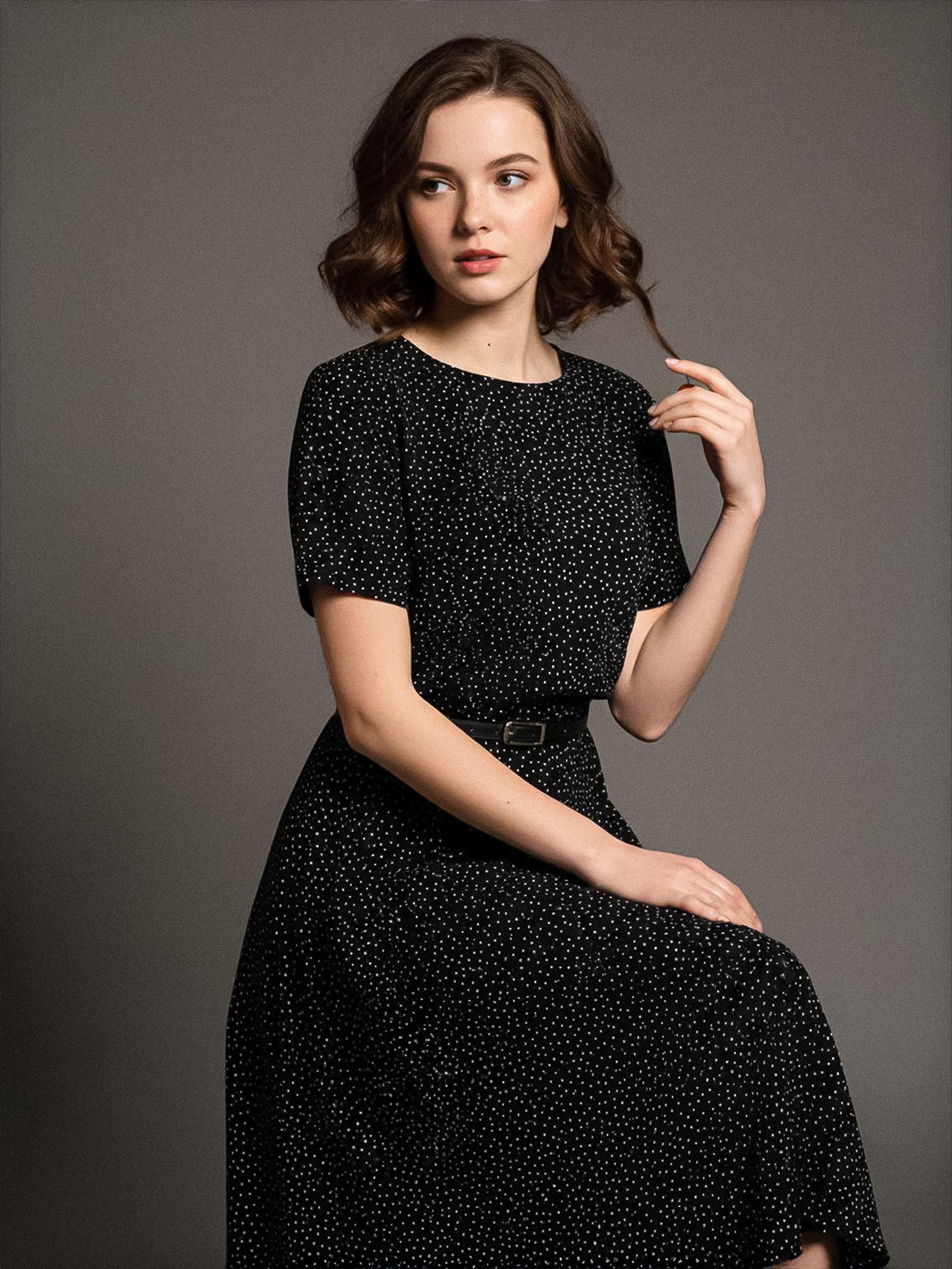 Sinsay - Sukienka z paskiem - wielobarwny