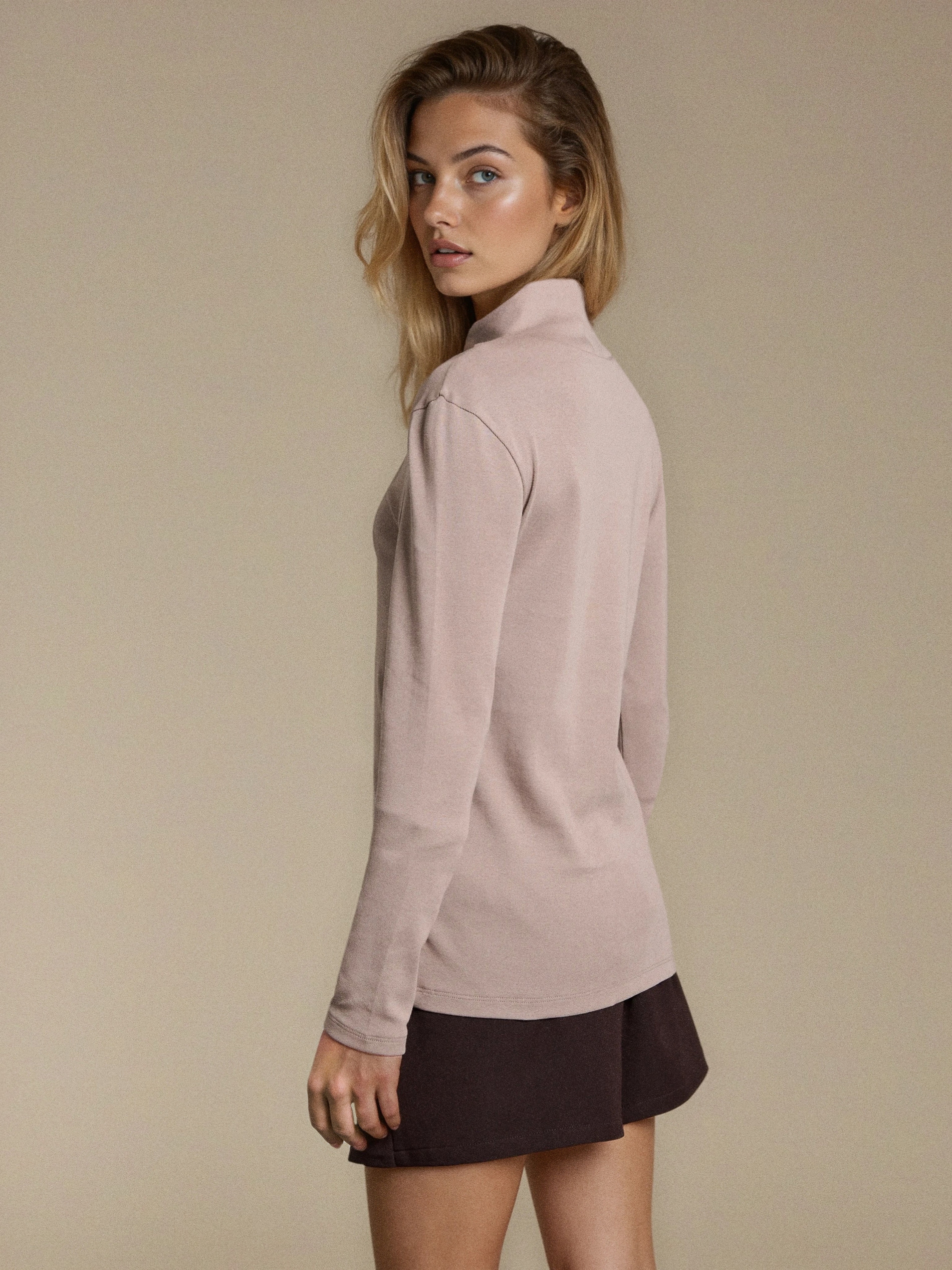 Sinsay - Μπλούζα με μακριά μανίκια - μπεζ φωτογραφία