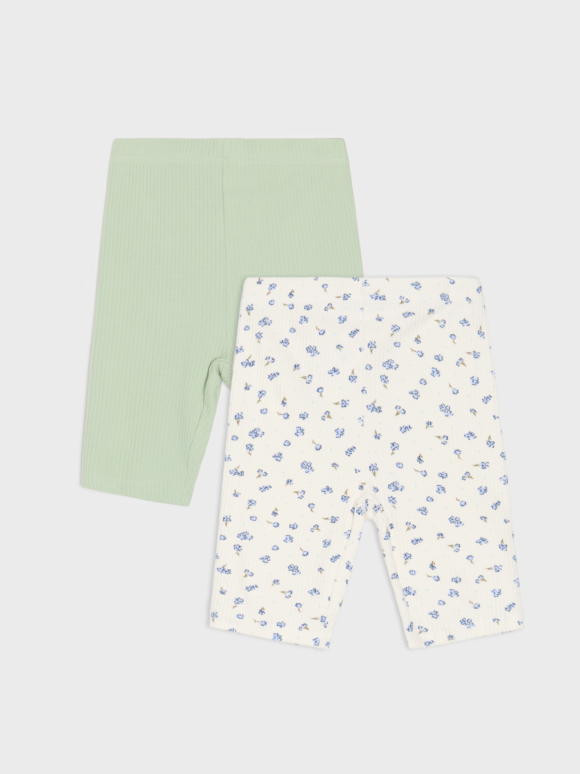 Sinsay - Krótkie legginsy z prażkowanej dzianiny 2 pack - wielobarwny