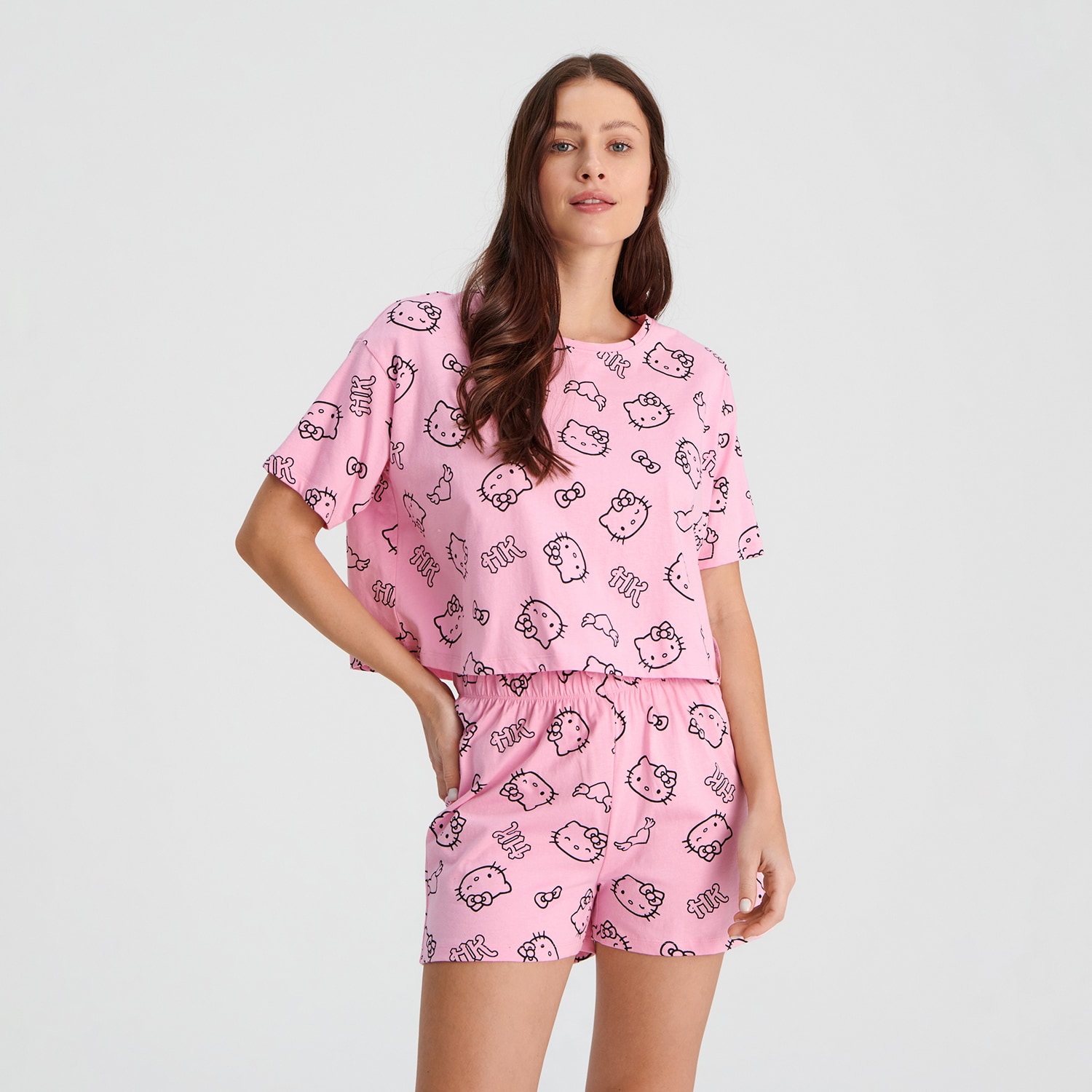 E-shop Sinsay - Pyžamo Hello Kitty - Ružová