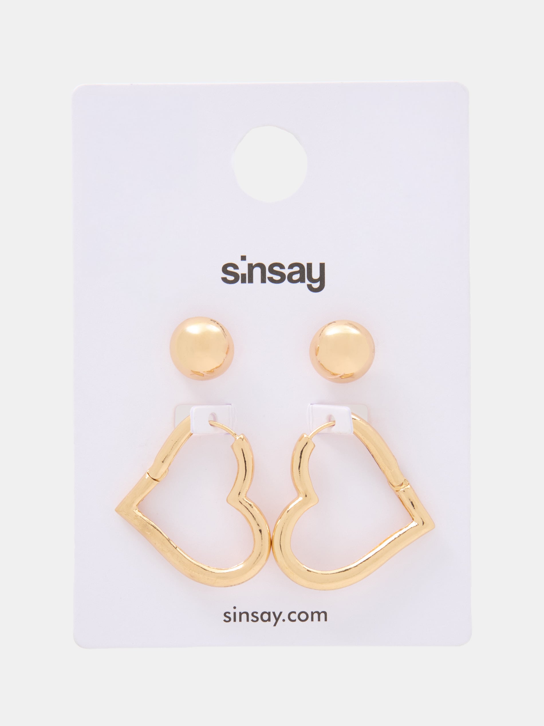 Sinsay - Σετ με 2 σκουλαρίκια - χρυσο φωτογραφία