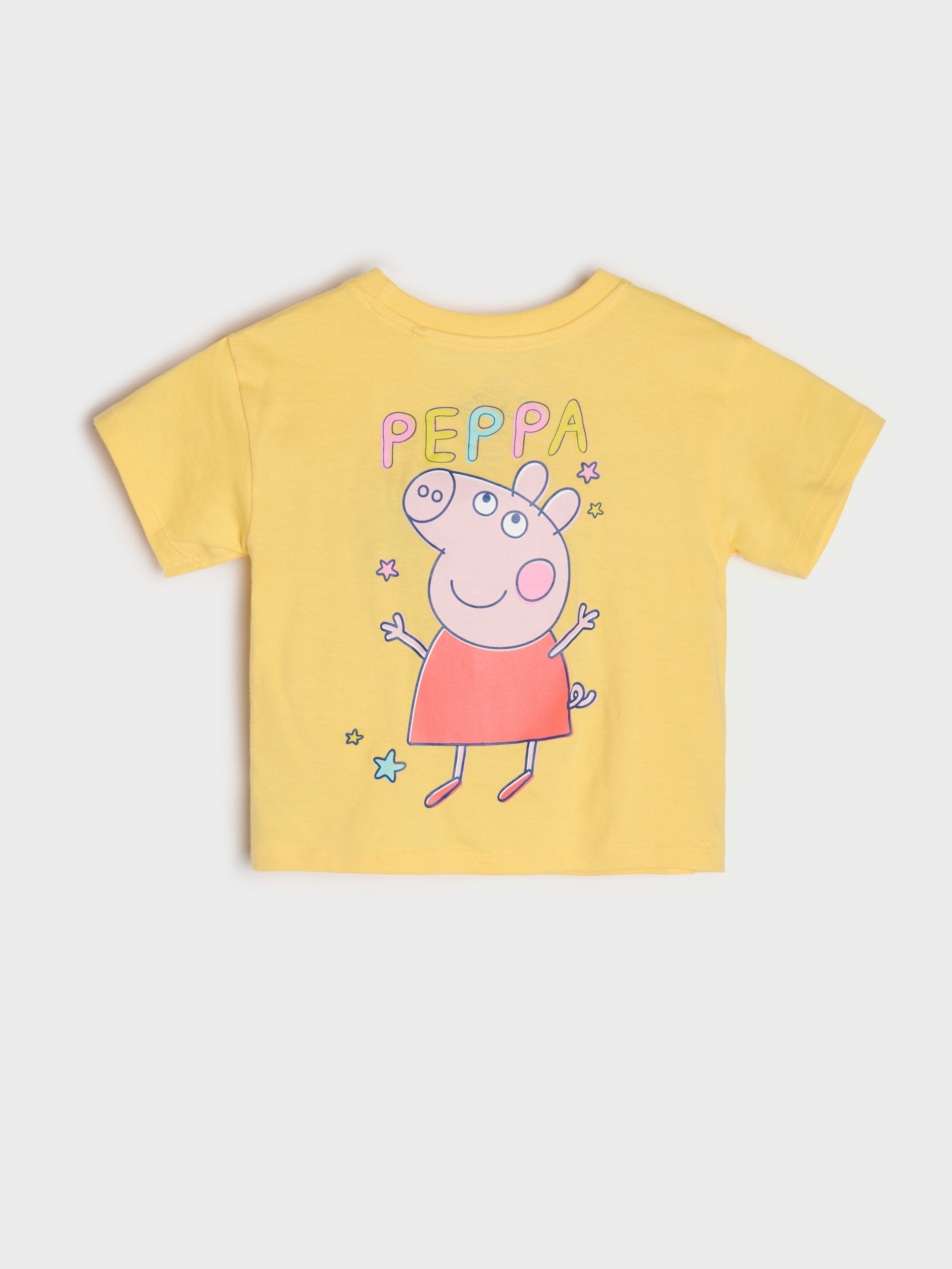 Sinsay - Koszulka z ozdobnym printem na plecach Peppa Pig - żółty