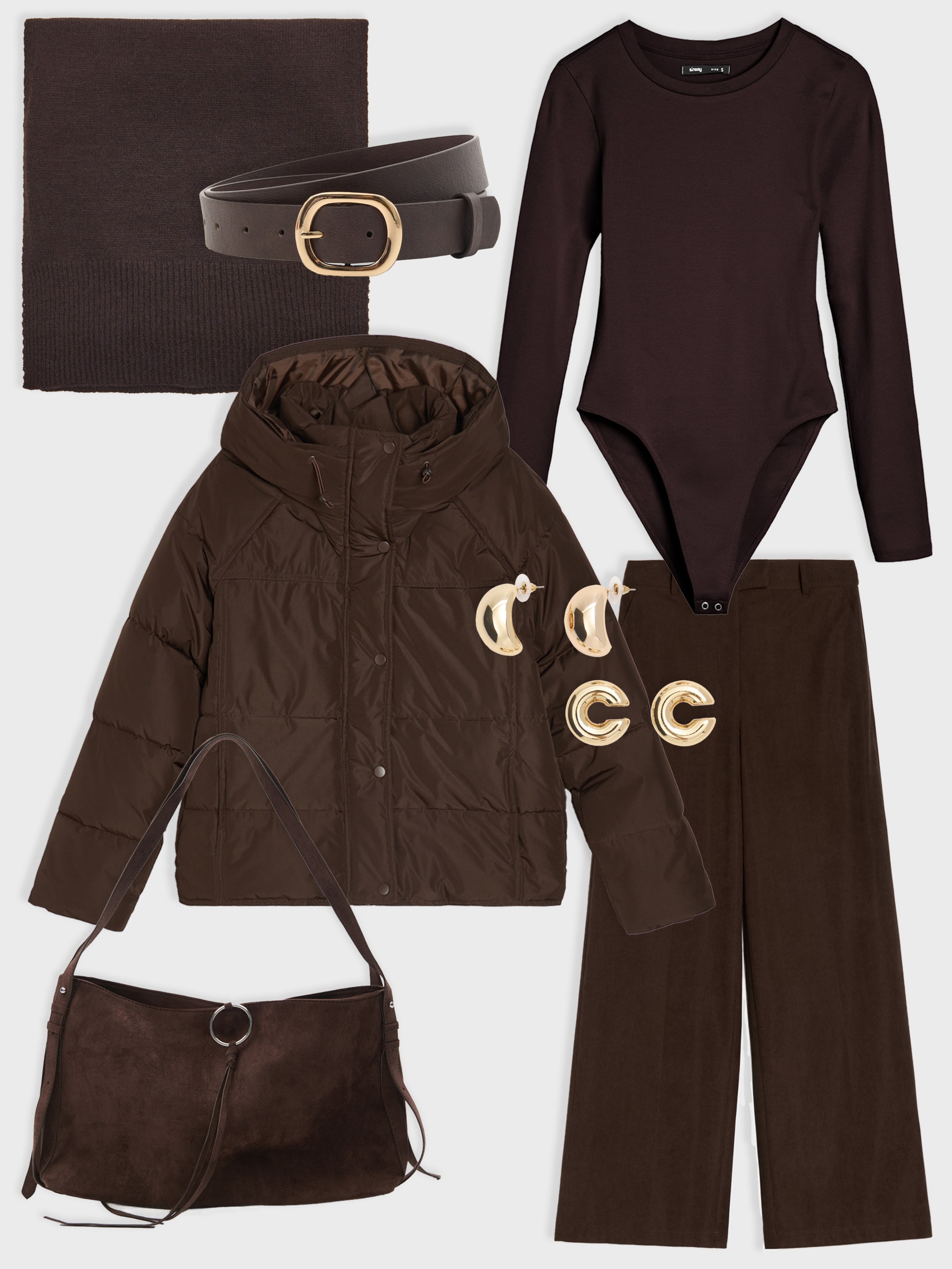 Sinsay - Κορμάκι με μακριά μανίκια - σκουρο καφέ φωτογραφία