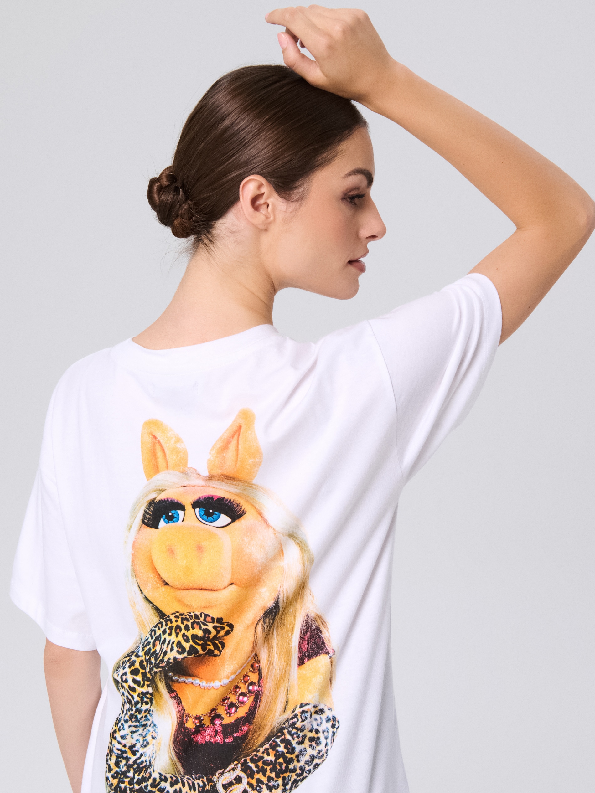 Sinsay - Koszulka z nadrukiem Muppets - biały