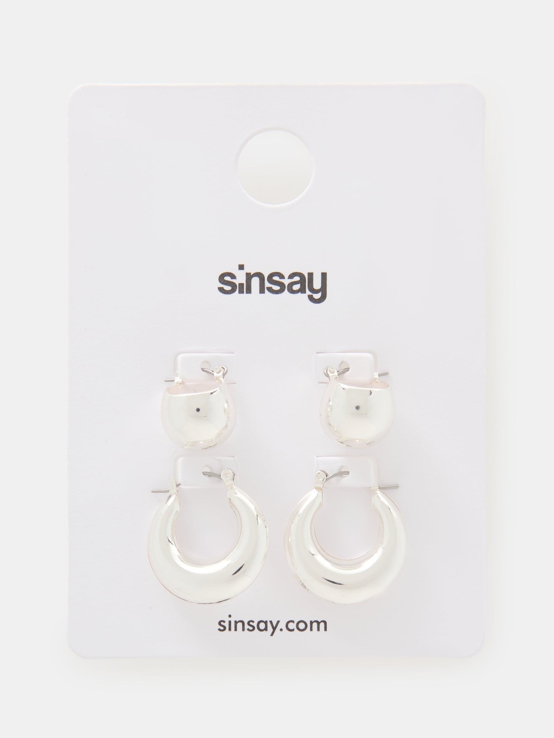Sinsay - Σετ με 2 σκουλαρίκια - ασημι φωτογραφία