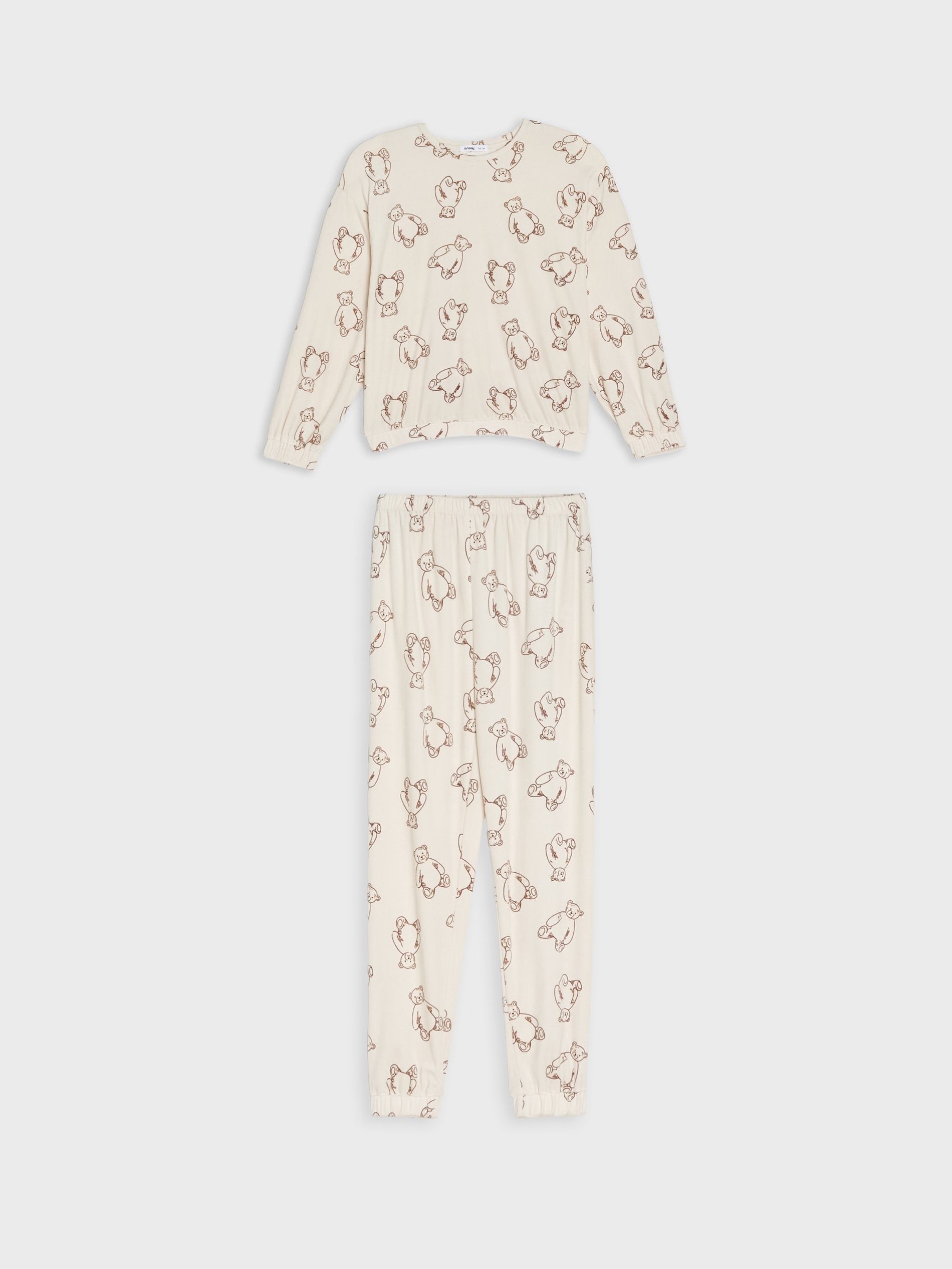 Sinsay - Πιτζάμες δύο τεμαχίων - κρεμ φωτογραφία