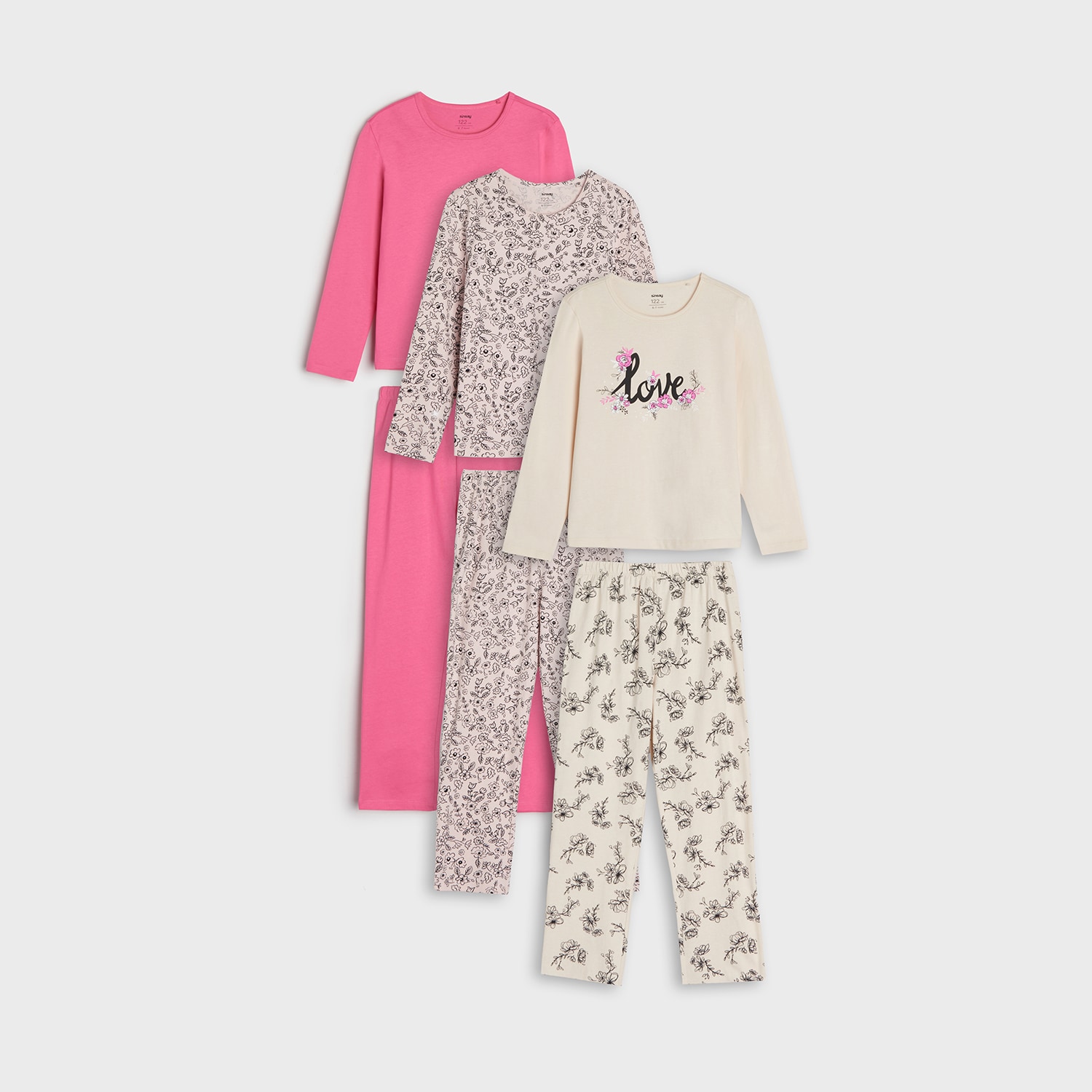 Sinsay - Set de 3 pijamale - Bej