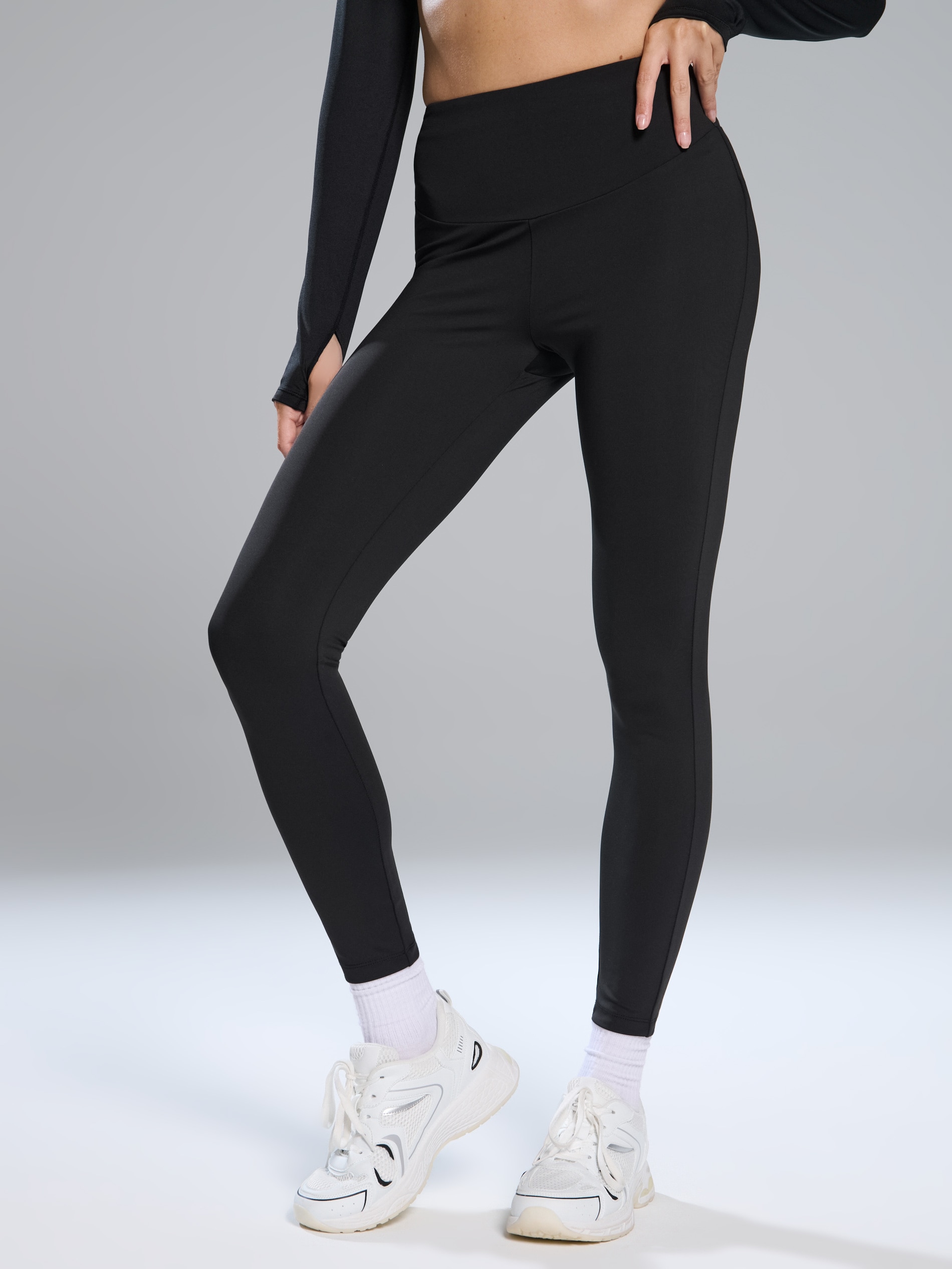 Sinsay - Legginsy sportowe - czarny