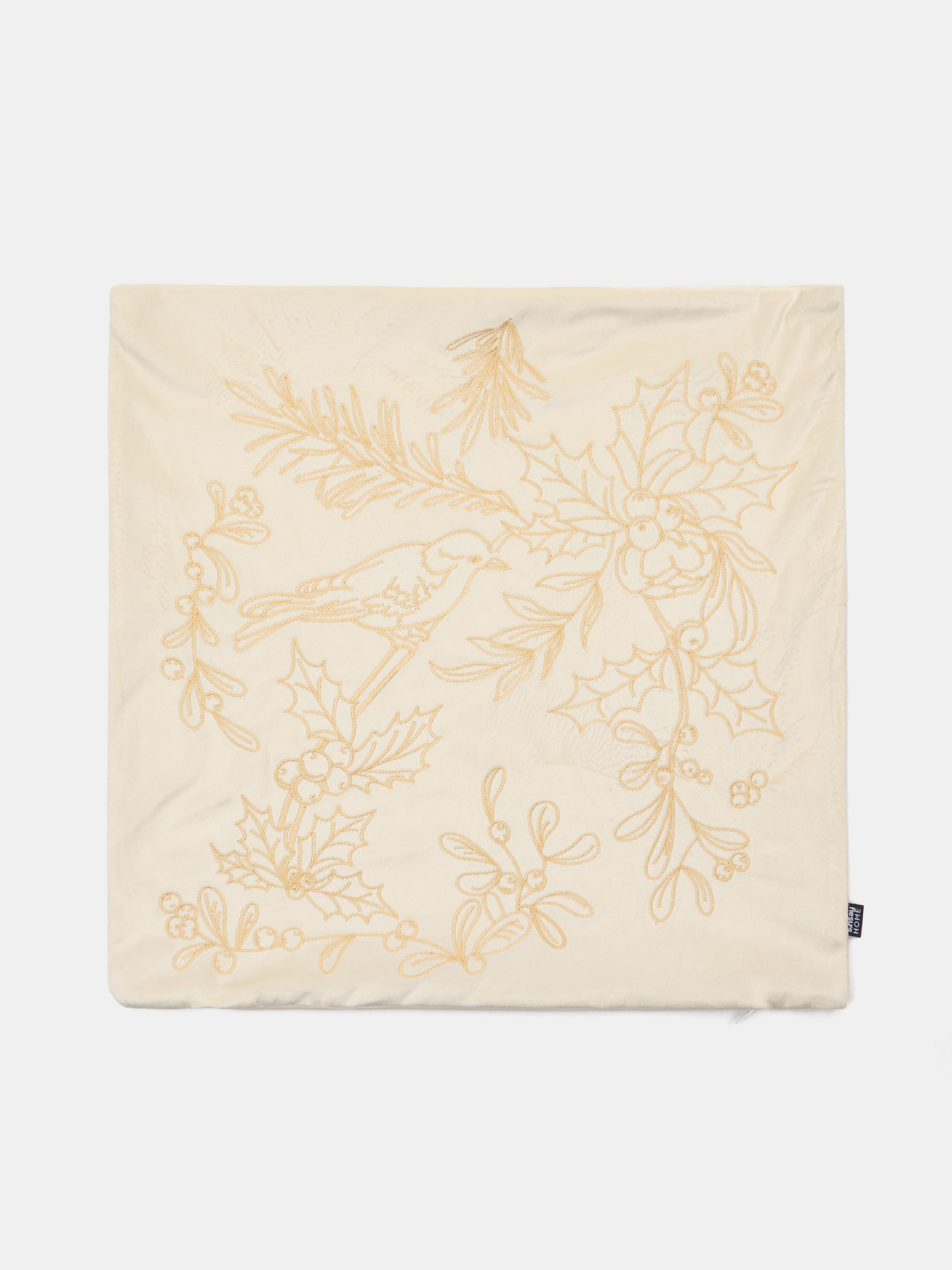 Sinsay - Μαξιλαροθήκη με διακοσμητικό κέντημα - κρεμ φωτογραφία