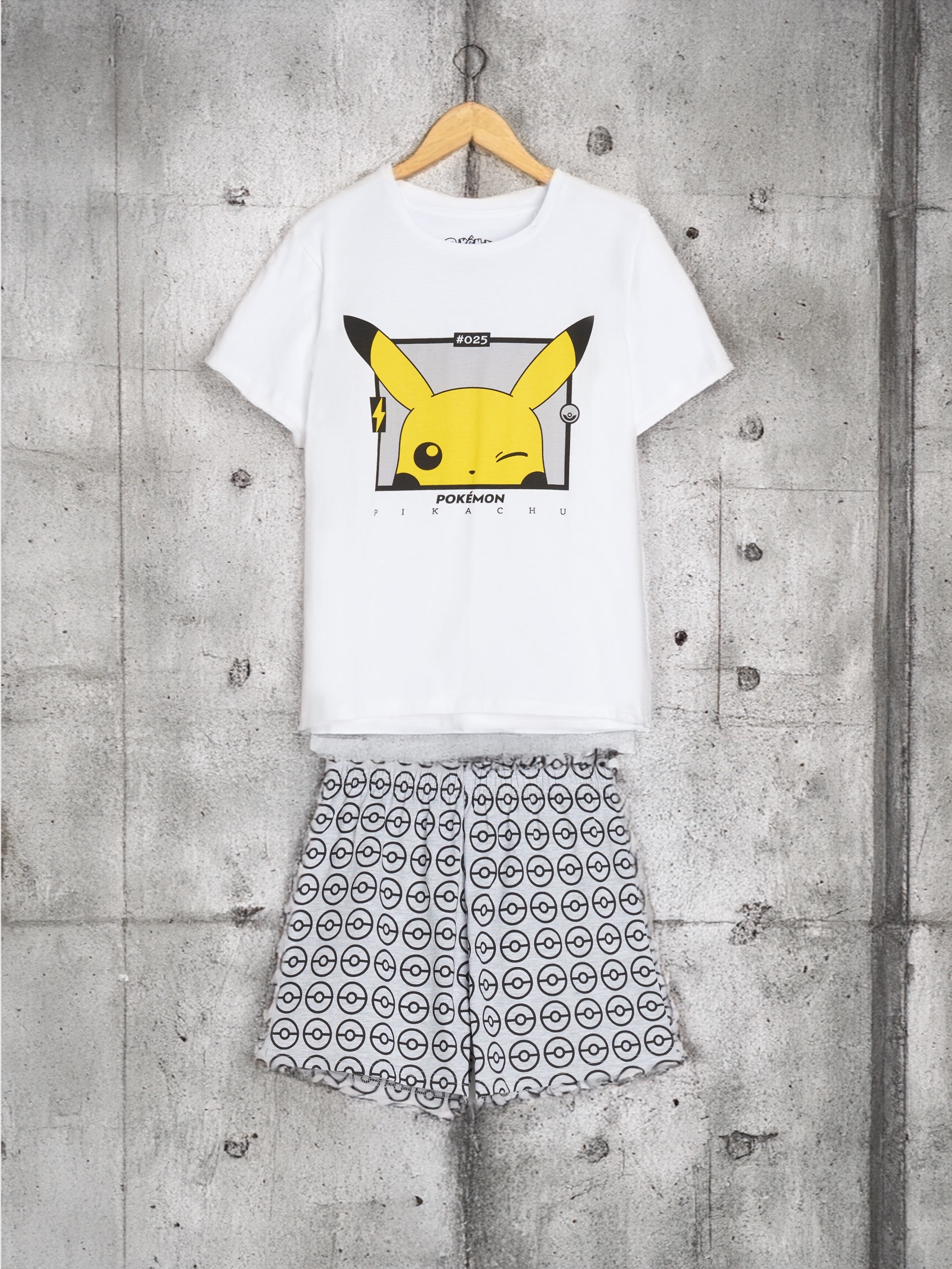 Sinsay - Piżama dwuczęściowa Pokemon - biały
